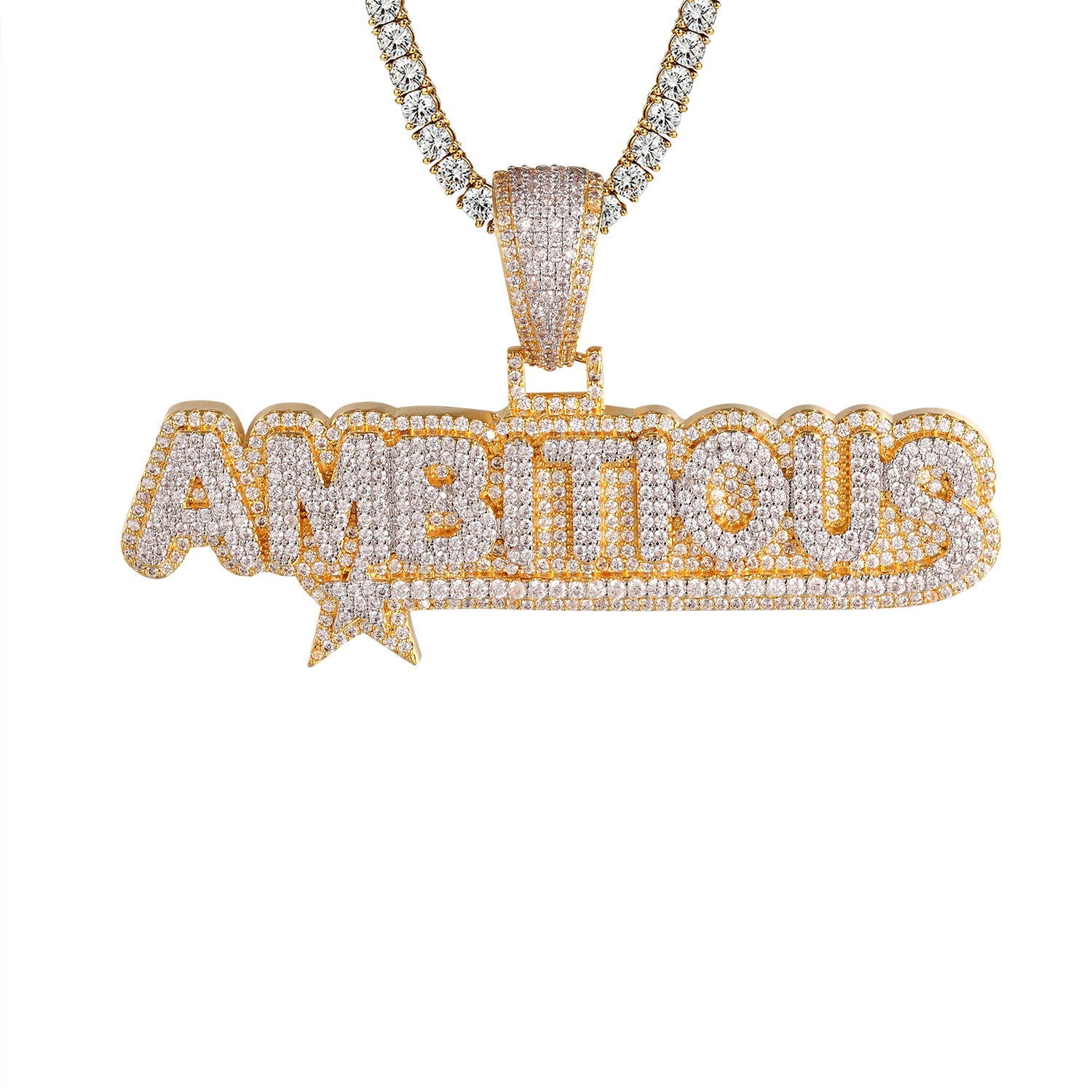 Gold Tone Ambitious Star Double Layer Sterling Silver Pendant Necklace for Women - Elegant Jewelry Gift for Birthday, Anniversary & Special Occasions