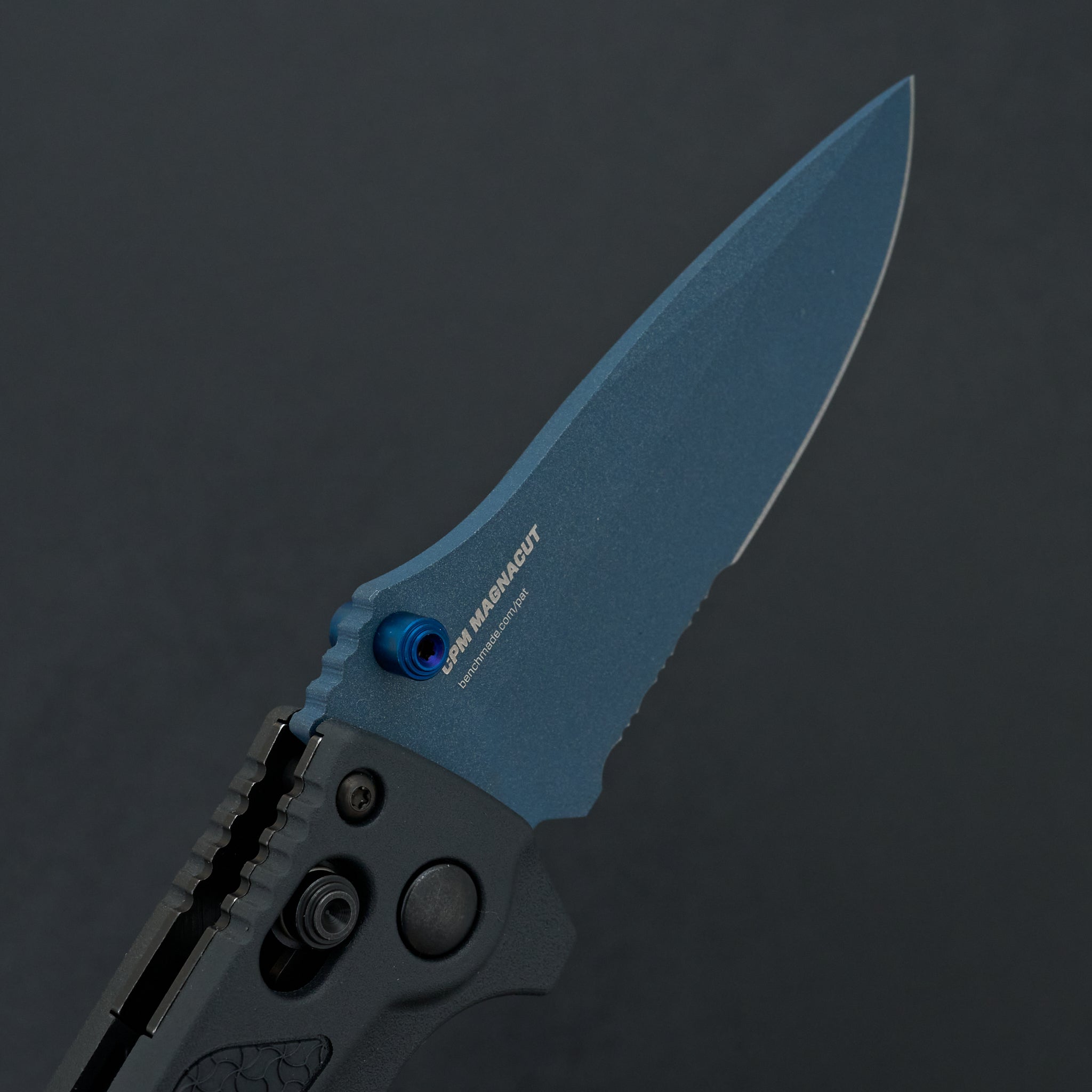 Benchmade Mini Adira Folding Knife - Serrated Blade, Tempest Gray Handle - EDC, Outdoor, Camping & Survival Gear