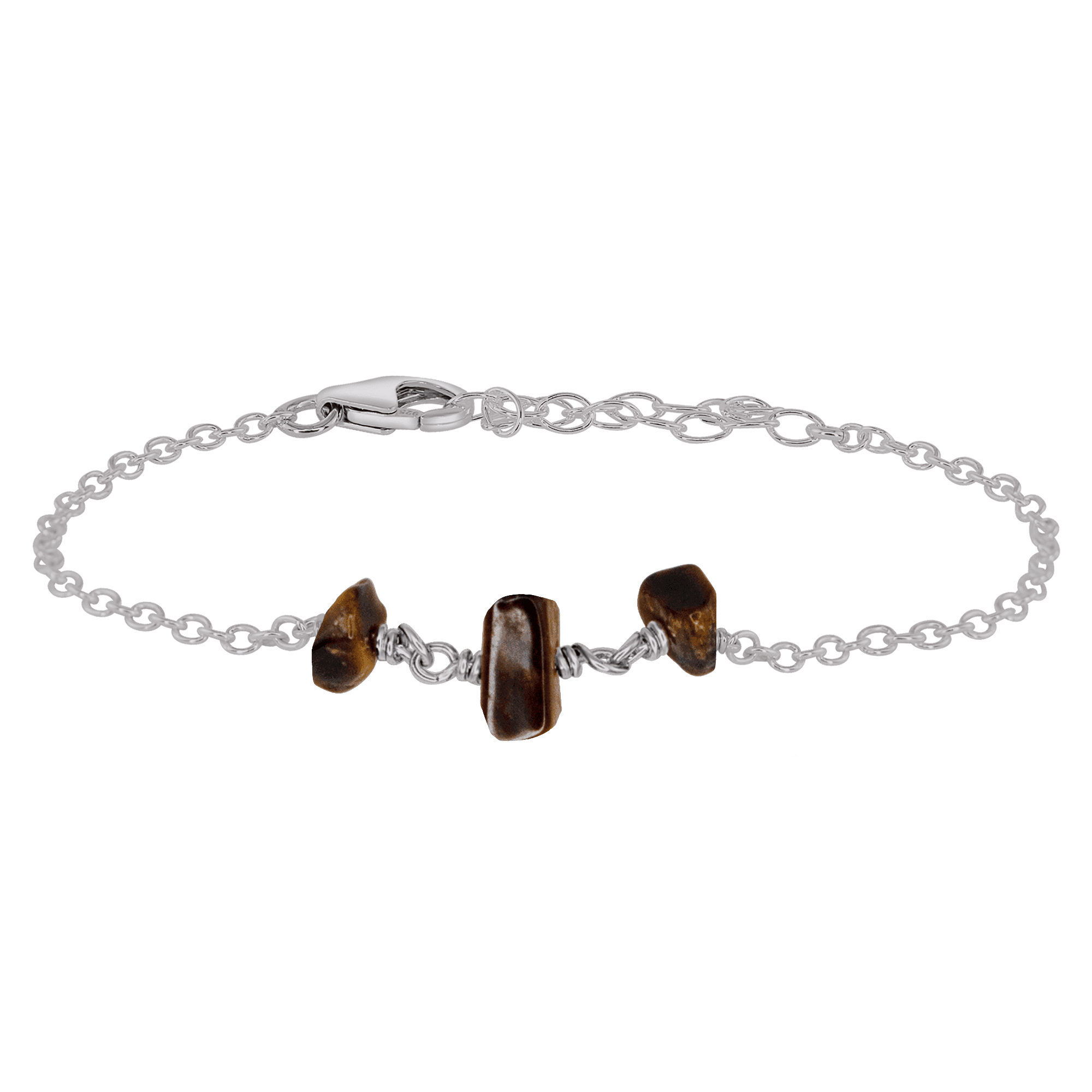 Tiger's Eye Beaded Chain Bracelet for Women - Natural Stone Healing Jewelry for Protection & Positive Energy - Perfect for Meditation, Yoga & Everyday Wear