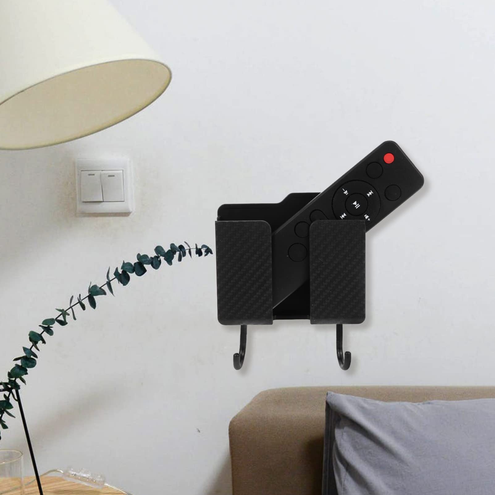 6PCS Multifunctional Acrylic Phone Holder & Key Hook - Remote Control Storage Box for TV, Bedroom, and Office Organization - Perfect for Wall Mounting and Clutter-Free Spaces