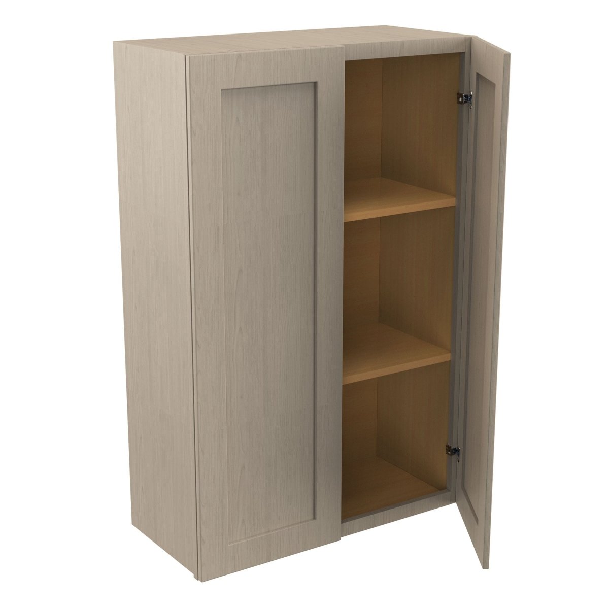 2 Door Wall Kitchen Cabinet with Elegant Stone Finish - 27W x 42H x 12D - Perfect for Small Kitchens, Bathrooms, and Laundry Rooms Storage