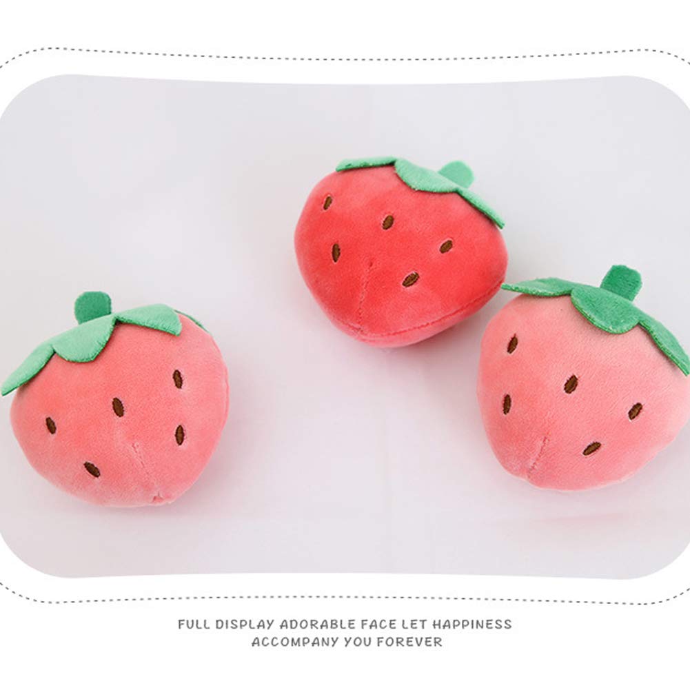REFAHB Cute Strawberry Throw Pillow - Soft Fluffy Stuffed Toy with Removable Cover - Perfect Gift for Teens, Girls & Kids - Great for Bedroom Decor, Sofa Cushion & Cozy Home Accessories