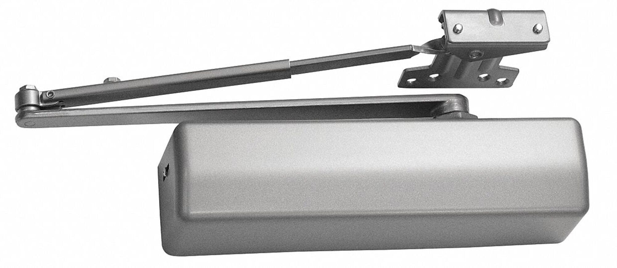 Heavy Duty Iron Door Closer with Hold Open Function - 11-5/8 Inch for Commercial Buildings, Schools, and Offices