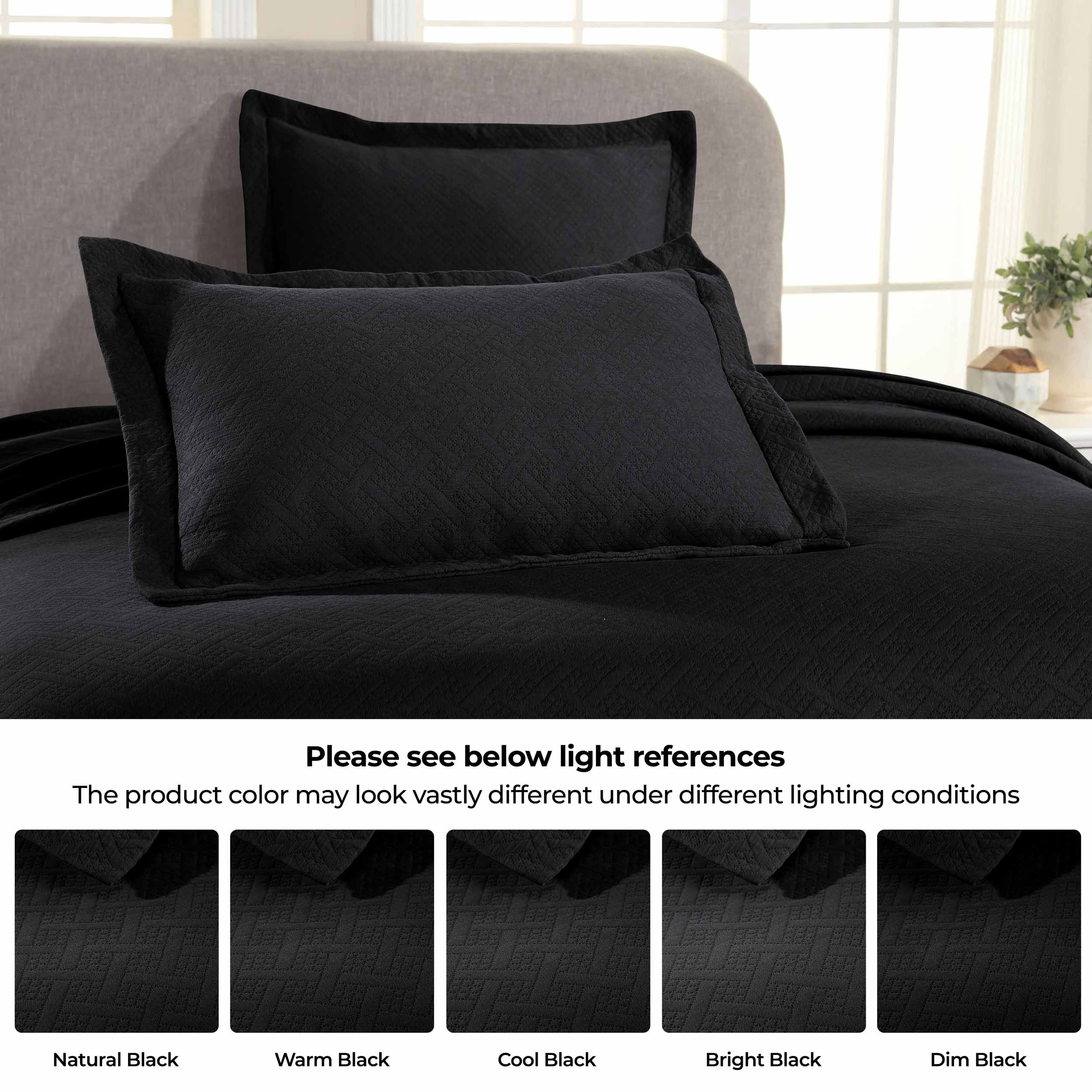 Basket Weave Matelasse Cotton Bedspread Set - Queen Size 3-Piece Luxury Bedding for Master Bedroom - Perfect for Home Decor, Guest Room & Hotel Style Comfort