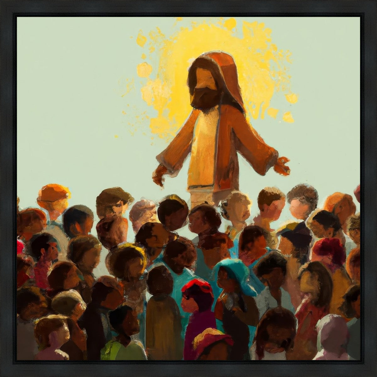 Blessed Are The Children Gallery Wrap Canvas - Inspirational Christian Wall Art for Nursery, Kids Room & Sunday School Decor