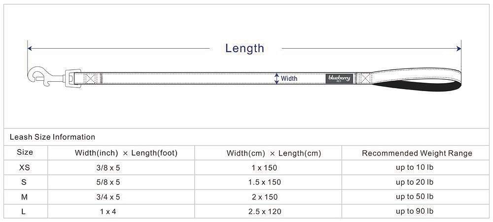 Durable Nylon Dog Leash for Large Dogs - 4ft x 1