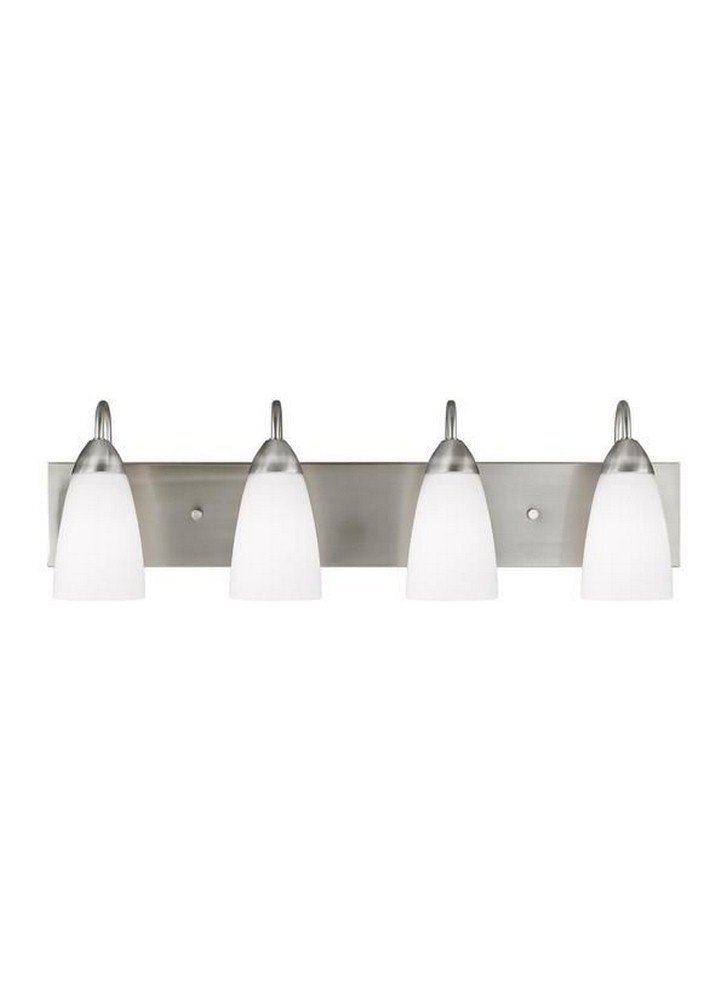 Modern 4-Light Wall Mounted Bathroom Vanity Fixture - Perfect for Bathroom, Powder Room & Dressing Area Lighting