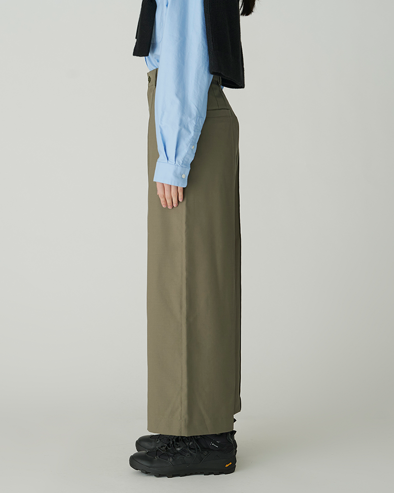 Hybrid Wool Wide Pants for Women - Comfortable High Waisted Trousers with Pockets - Perfect for Office, Travel & Casual Wear