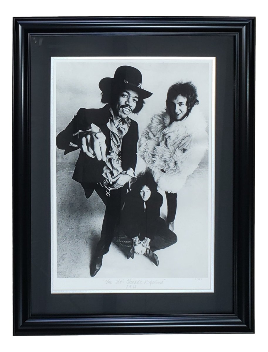 Jimi Hendrix Framed 16x23 The Jimi Hendrix Experience Hulton Archive Giclee Art Print - Vintage Rock Poster for Music Room, Bedroom & Office Decor