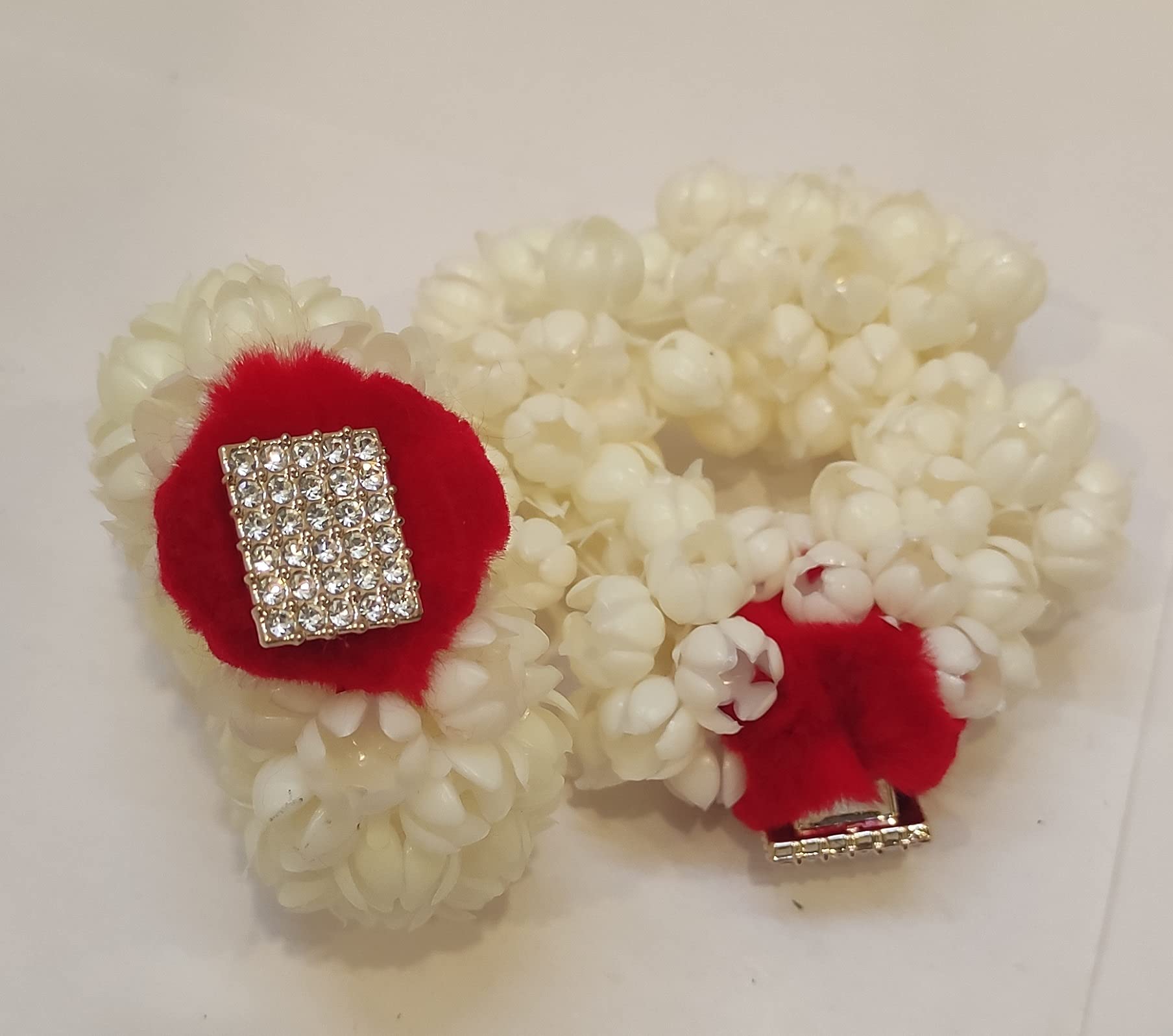 3-Pack Women's Gajra Floral Hair Clips | Elegant Bun Hair Accessories for Weddings, Parties & Boho Style