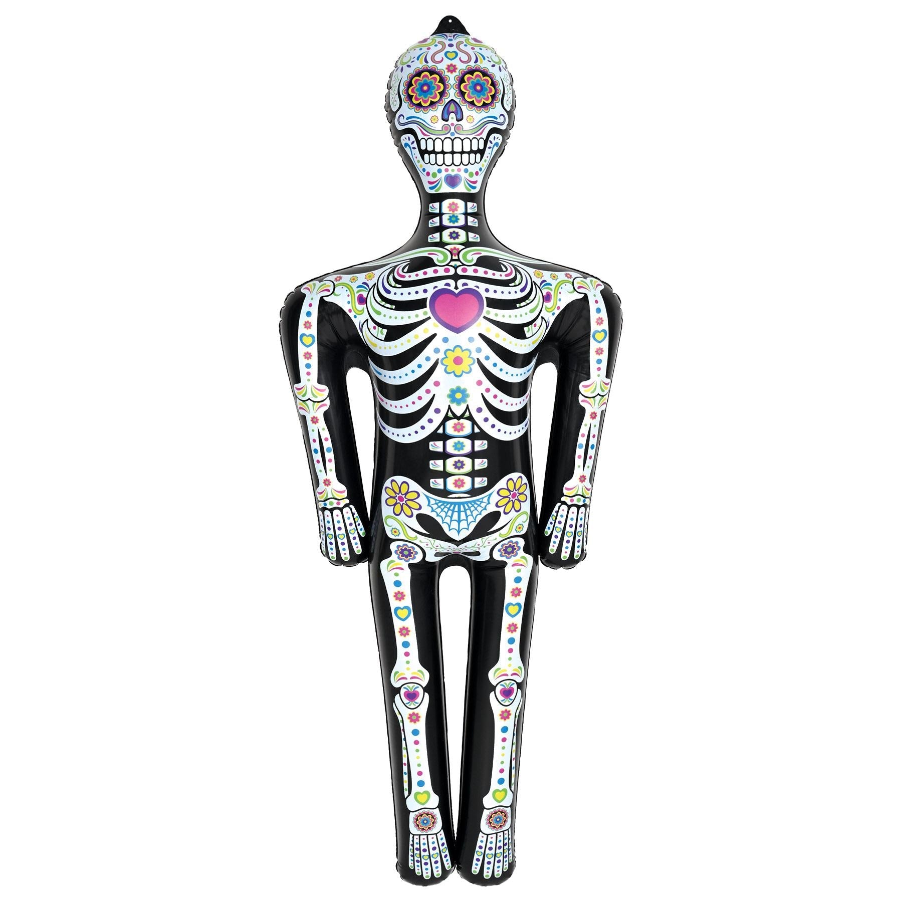 12 Pack Beistle Day of the Dead Inflatable Skeletons - Halloween Party Decorations for Indoor & Outdoor Decor, Dia de los Muertos Celebration Supplies