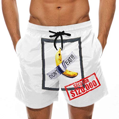 **Men's Quick-Dry Athletic Shorts with Lace-Up Pockets - Funky Festival Print for Beach, Workout & Holidays - Perfect Father's Day Gift**