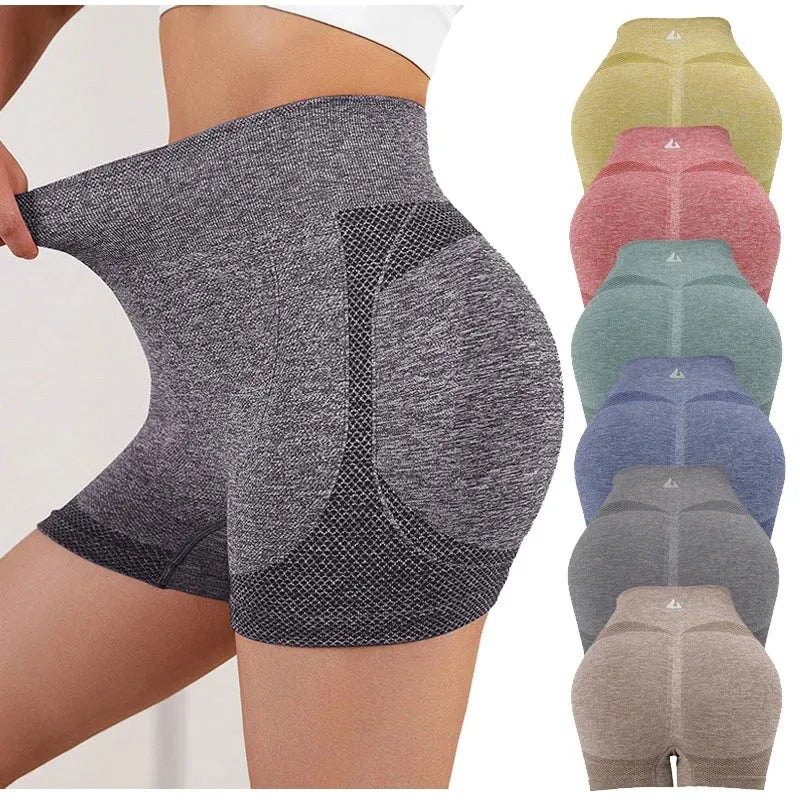 High Waist Yoga Shorts for Women - Workout Gym Shorts, Fitness Biker Shorts with Push Up Design | Perfect for Yoga, Running, Cycling & Lounge Wear