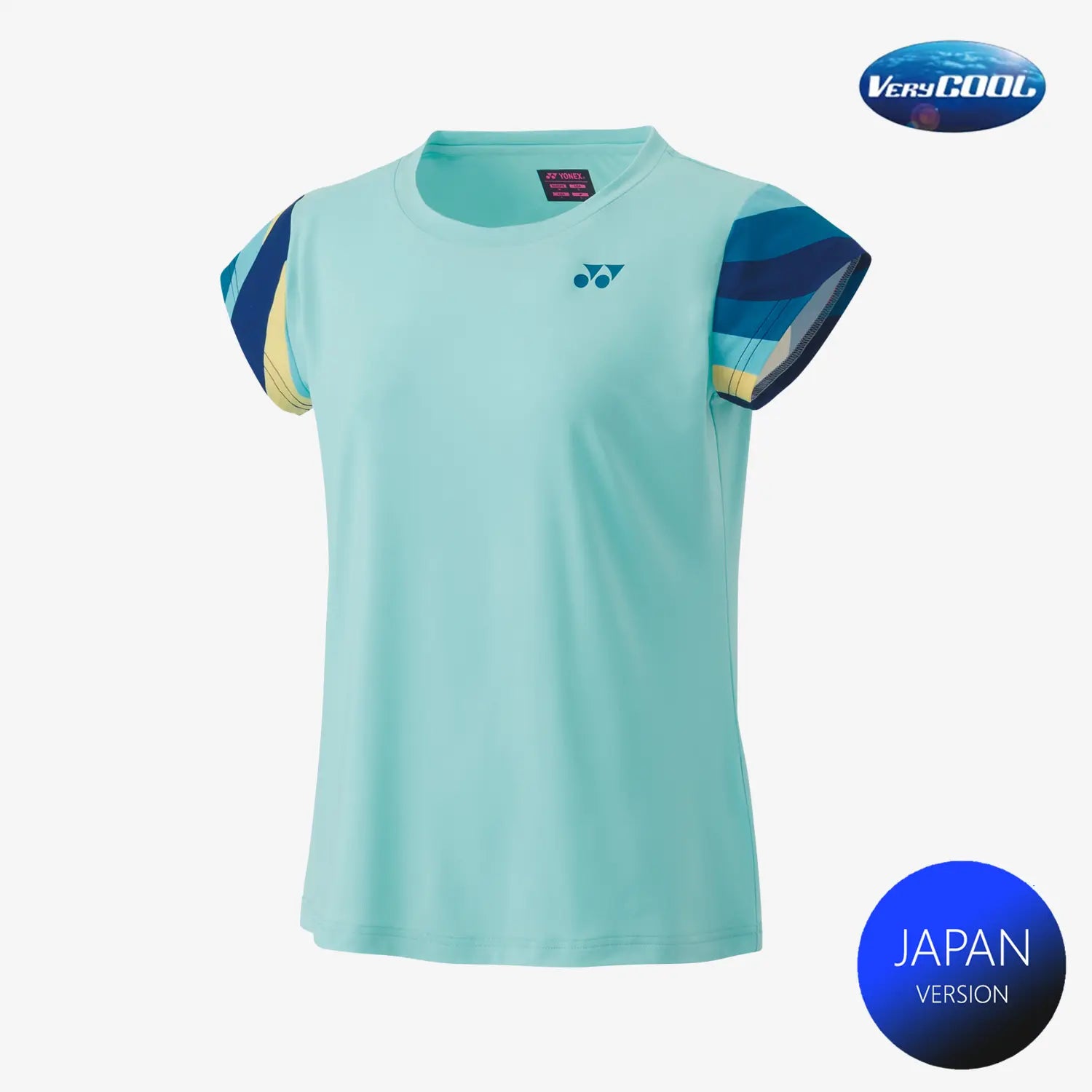 Yonex Women's Crew Neck Tennis Shirt 20754 - Breathable Cyan Athletic Top for Women | Perfect for Tennis, Gym & Casual Wear