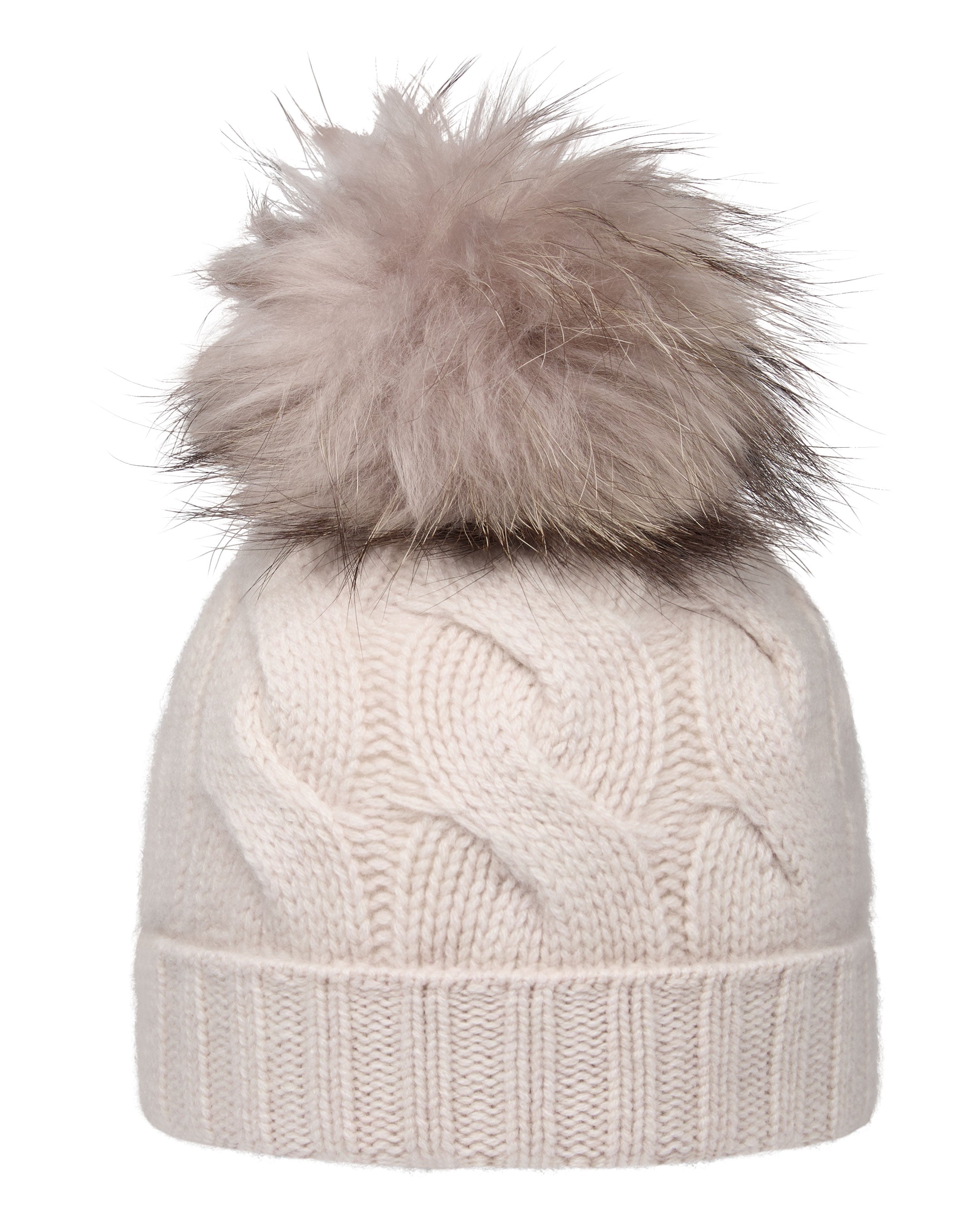 Unisex Chunky Cable Knit Cashmere Beanie with Pom Pom - Soft Winter Hat for Men & Women - Perfect for Skiing, Snowboarding & Cold Weather Fashion