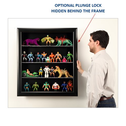20x24 Shadow Box Display Case with Glass Shelves - Metal Framed SUPER WIDE FACE (9