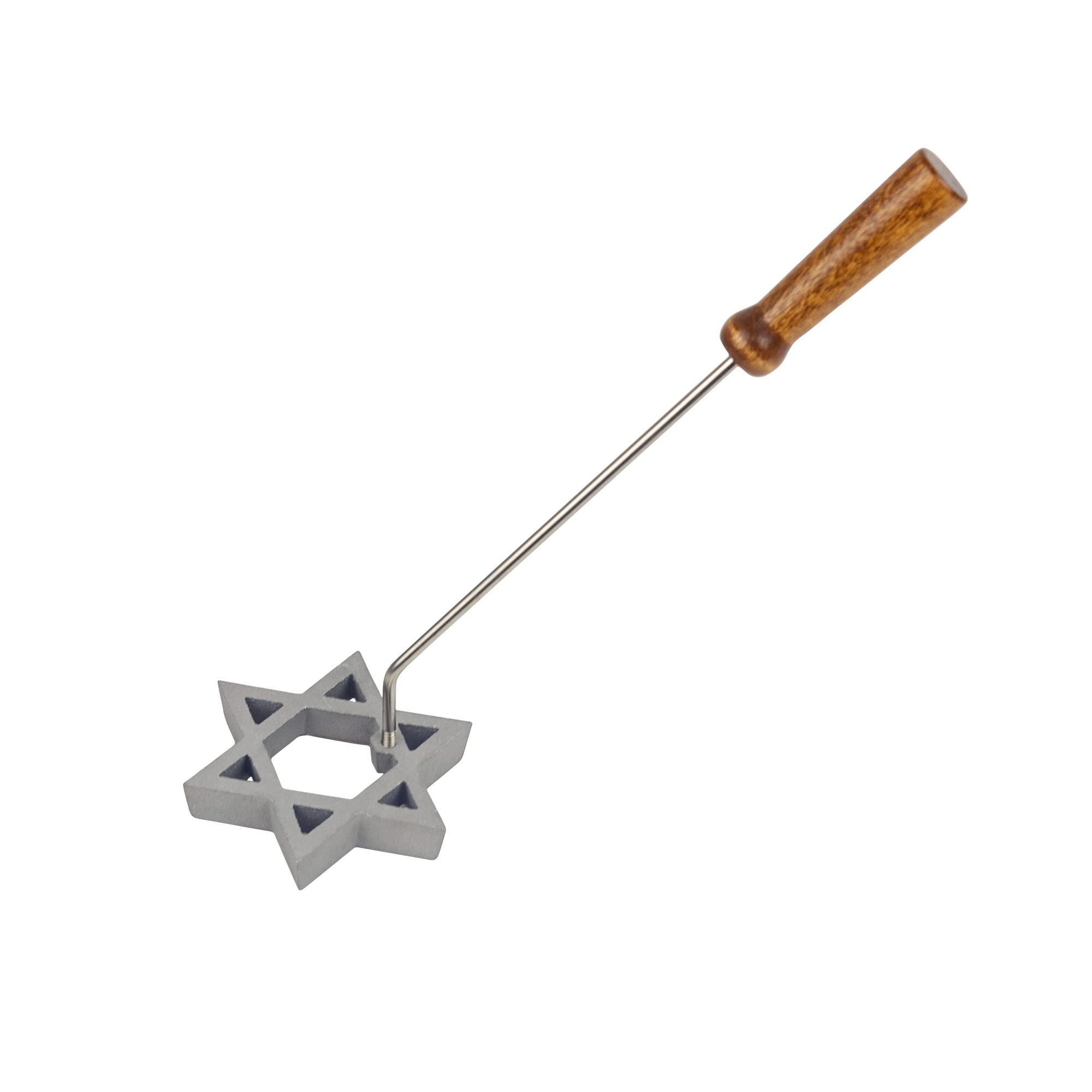O'CREME Rosette Iron Star of David Cookie Press - Perfect for Hanukkah, Christmas Baking & Holiday Dessert Decorating