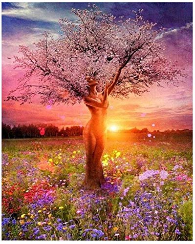 DIY Paint by Numbers Kit - Fairy Tree Oil Painting for Adults & Kids (16x20 Inch) | Multi-Colored Canvas Art for Home Decor, Wall Art, Relaxation & Creative Gift Idea
