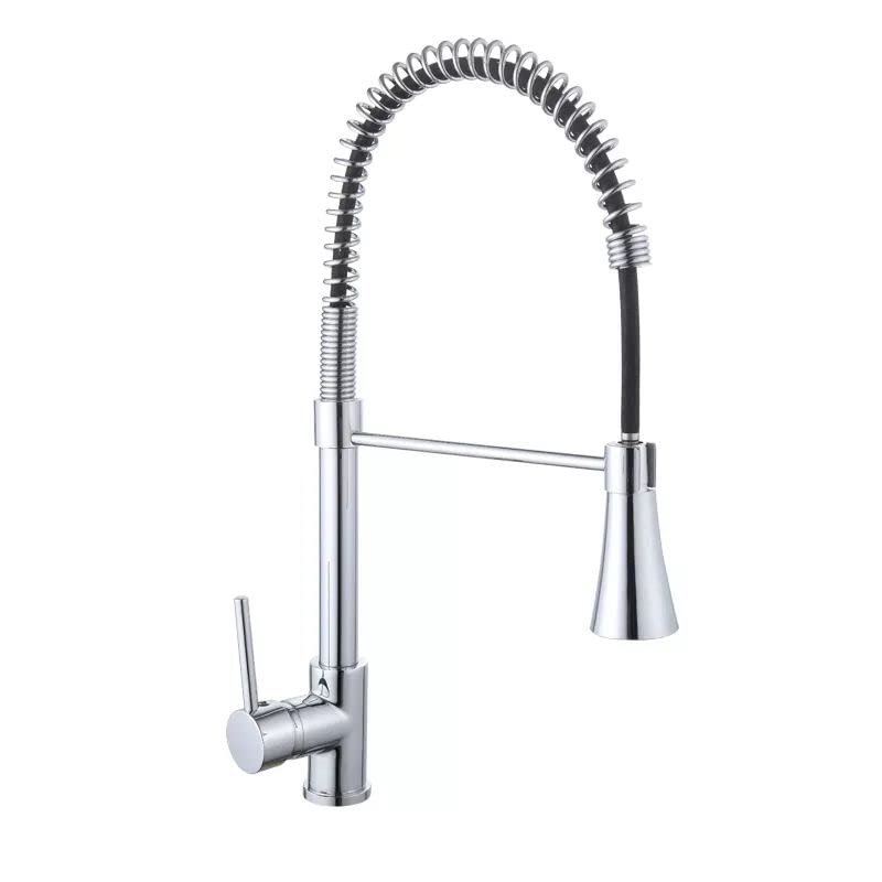 InArt Single Handle Pull Down Kitchen Faucet with 360° Swivel Sprayer - Chrome Finish for Modern Sinks | Multi-Function Spray Head for Washing Dishes & Filling Pots | Ideal for Home Kitchen & Restaurant Use