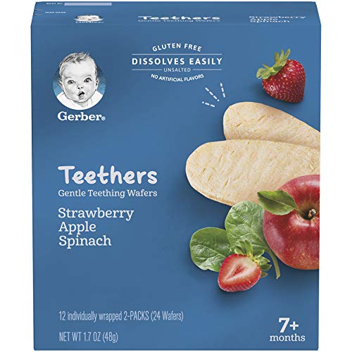 Gerber Teething Snacks & Lil Crunchies Value Pack (72 Count) - Healthy Baby Snacks for Teething Relief & Toddler Nutrition - Perfect for On-the-Go, Daycare & Travel Snacking