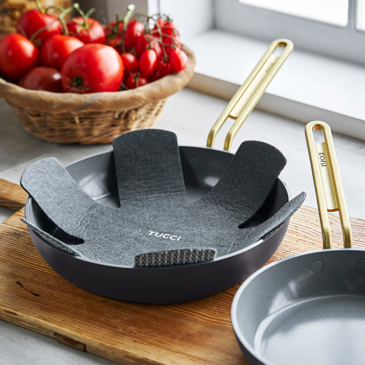 Stanley Tucci™ Ceramic Nonstick 8 & 10 Inch Fry Pan Set - PFOA Free Cookware for Healthy Cooking | Perfect for Sautéing, Frying & Everyday Meals