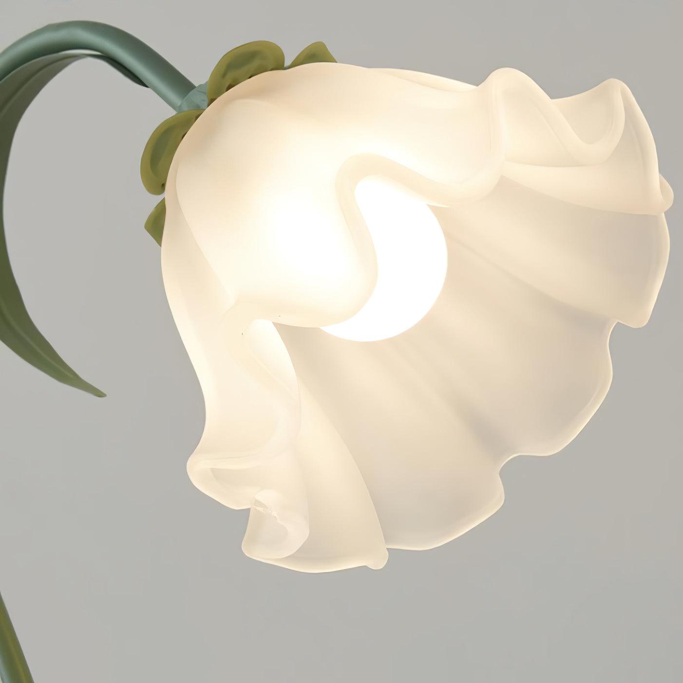 Lily of the Valley Table Lamp - Elegant Floral Bedside Lighting for Bedroom, Living Room & Office Decor - Perfect for Reading, Relaxing & Creating Cozy Ambience