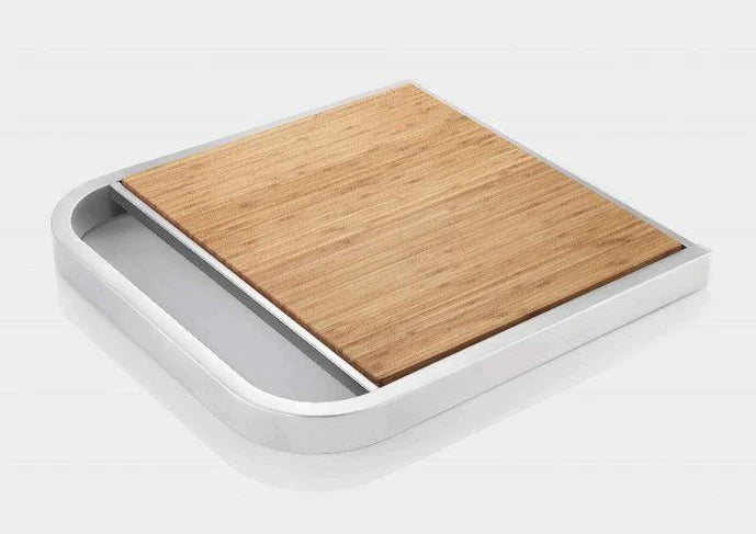 Premium Bamboo Cutting Board with Side Shelf Insert - Eco-Friendly Kitchen Essential for Chopping, Slicing & Serving - Perfect for Home Chefs & Food Prep Stations