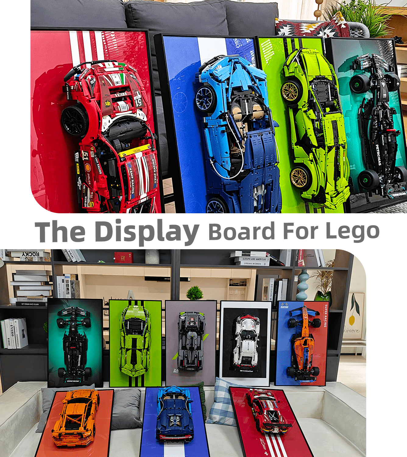 LEGO Technic 42154 Ford GT Building Kit - 2022 Model Car Display Wall Board for Showcase & Play | Perfect for Collectors & Kids Room Decor