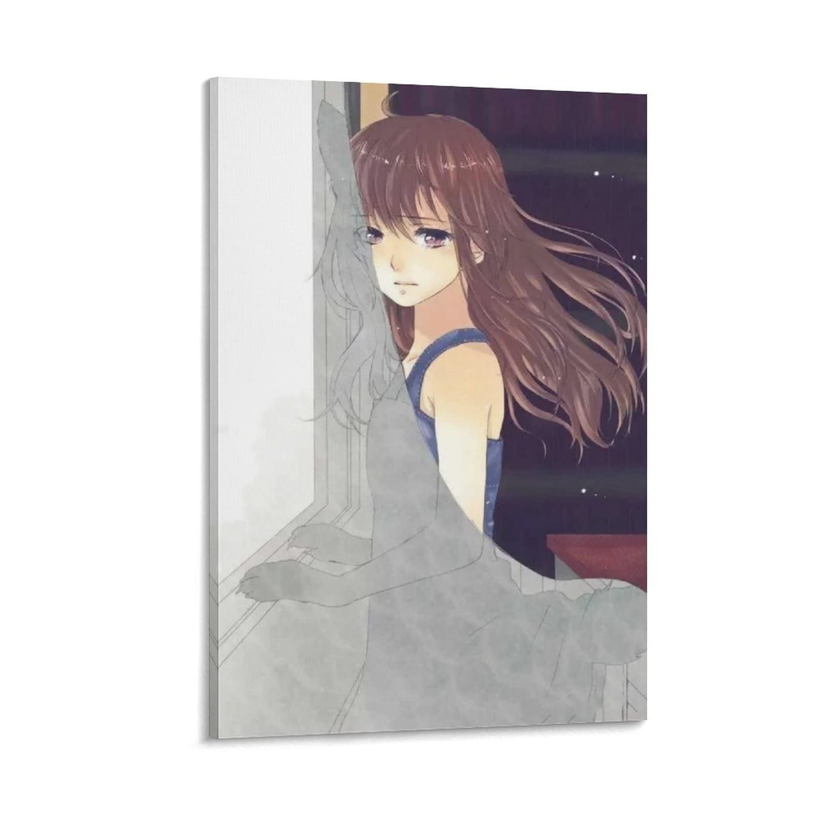 Ookami Kodomo No Ame to Yuki Fantasy Anime Poster - Hana Canvas Wall Art Painting 24x36 Inch (60x90cm) - Perfect for Living Room, Bedroom & Anime Fan Decor