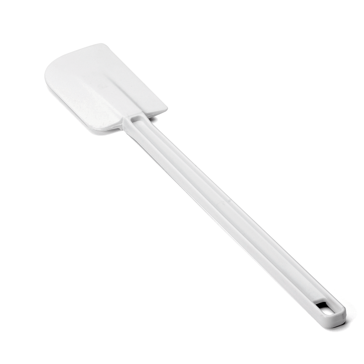TableCraft 16-Inch Flat Spatula with Non-Slip Rubber Blade - White Kitchen Utensil for Baking, Cooking, and Food Serving