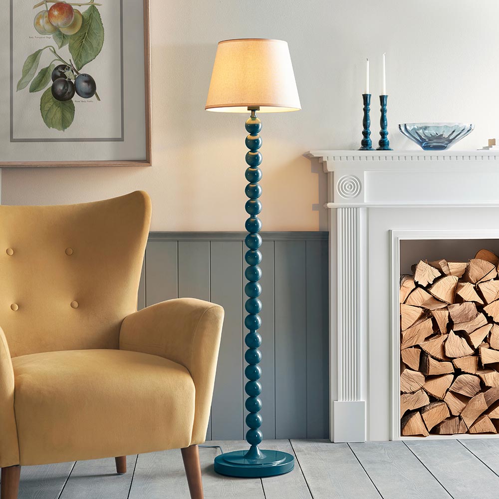 Auralis Ivy Floor Lamp with E27 Socket - Modern Adjustable Standing Light for Living Room, Bedroom & Office - Multiple Finishes Available