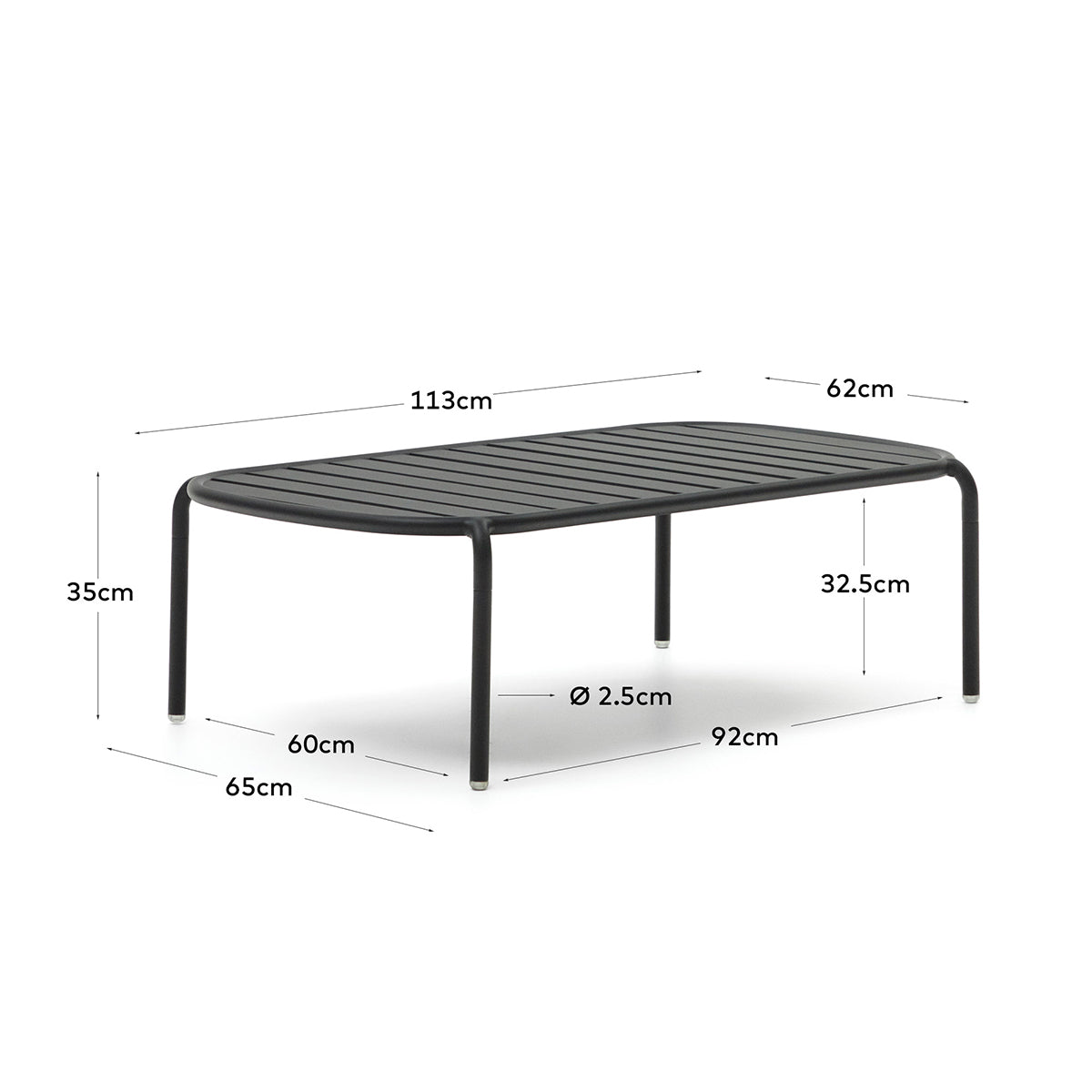 Joncols Outdoor Coffee Table - Waterproof & Durable Patio Furniture for Garden, Poolside, Deck - Perfect for Backyard, Camping & Picnics