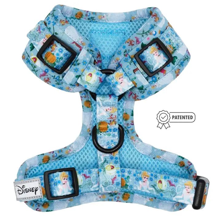 Disney Princess™ Adjustable Dog Harness for Small Dogs - Cinderella Design | Perfect for Walks, Pet Costumes & Disney Themed Parties