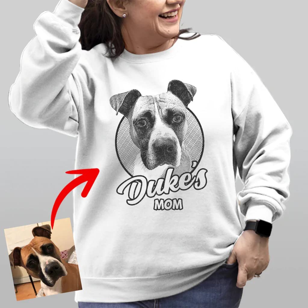 Pawarts Personalized Dog Sweatshirt - Custom Dog Dad & Dog Mom Shirts for Men & Women | Long Sleeve Pet Lover Apparel for Dog Walks, Pet Parties & Casual Wear