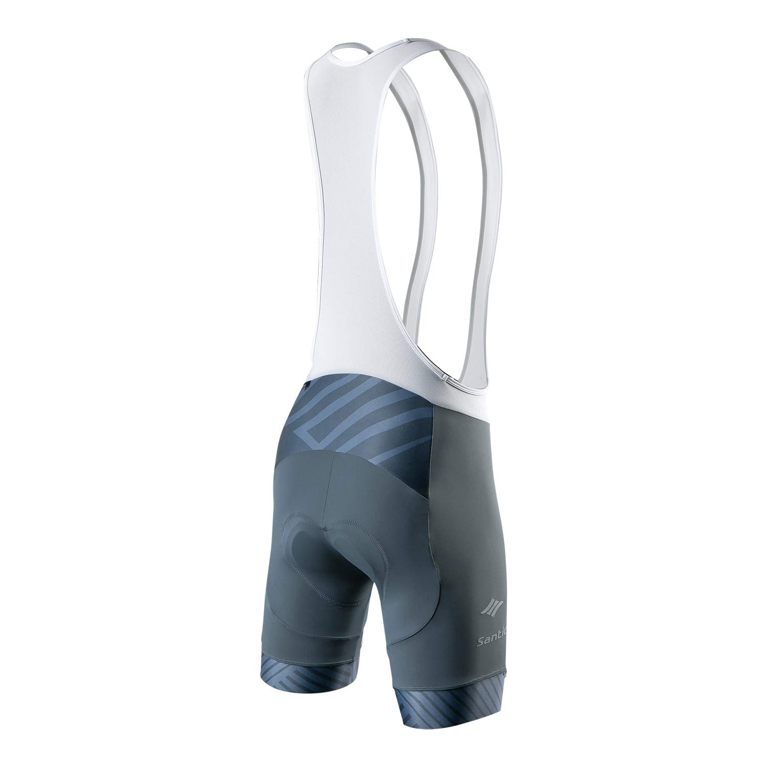 Santic Men's Cycling Bib Shorts with Padded Chamois & Pockets - Breathable Bike Bib Tights for Road Cycling, Mountain Biking & Indoor Training