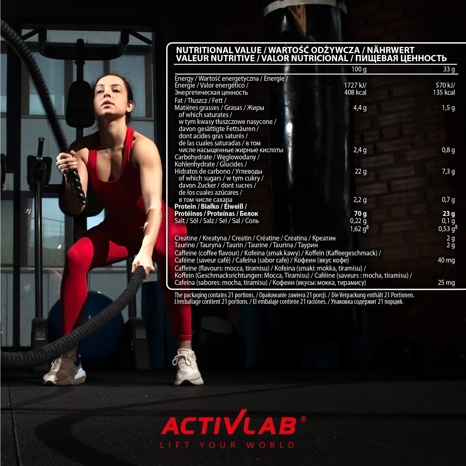 Activlab Mega Protein 700g Chocolate Nut Whey Protein Powder - Muscle Building Supplement with Creatine, Taurine & L-Glutamine - Includes Natural BCAAs - 21 Servings for Post-Workout Recovery & Fitness Nutrition