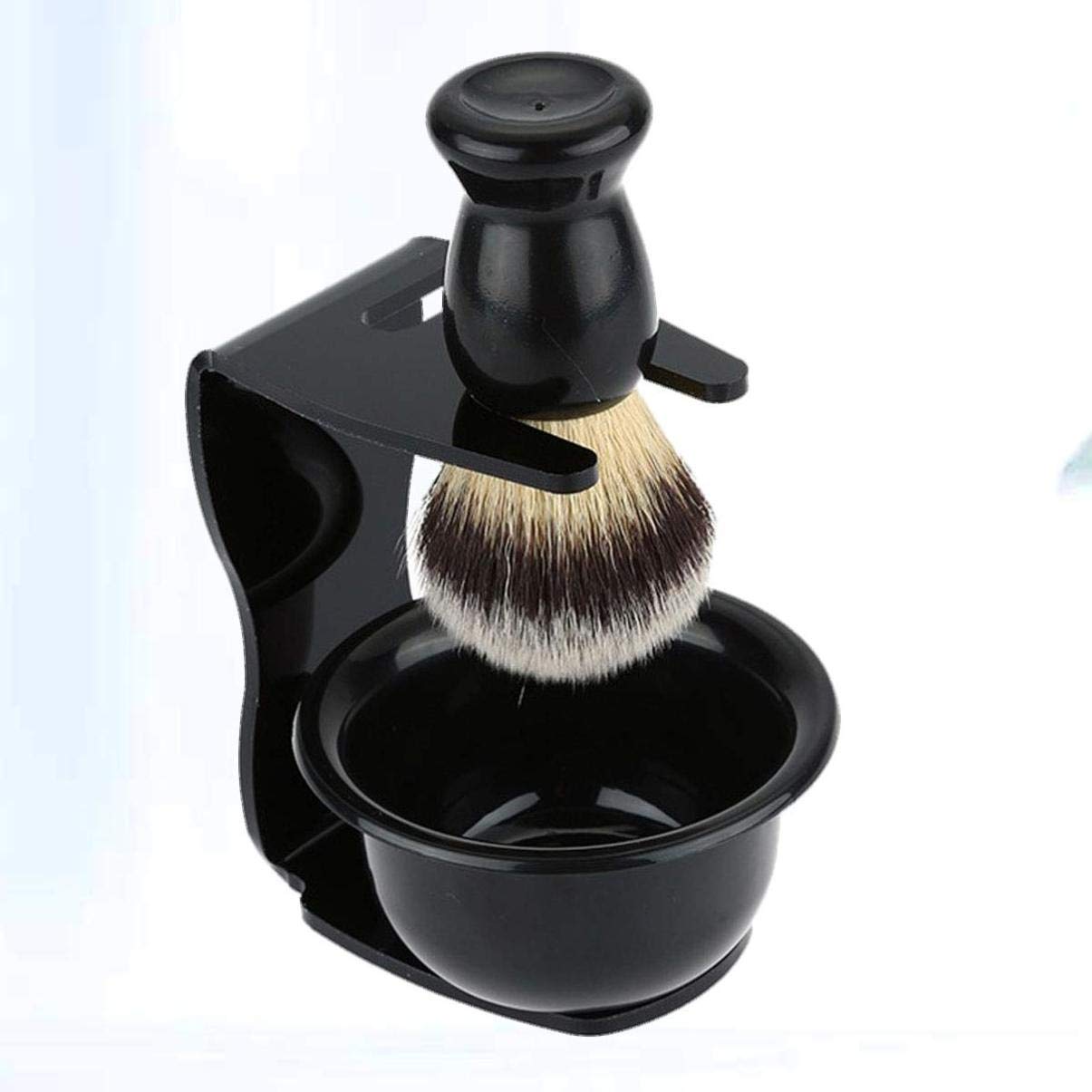 Acrylic Headphone Stand with Beard Shaving Kit - Premium Headset Holder & Shaving Bowl Set for Men | Perfect for Gaming Setup & Grooming Station
