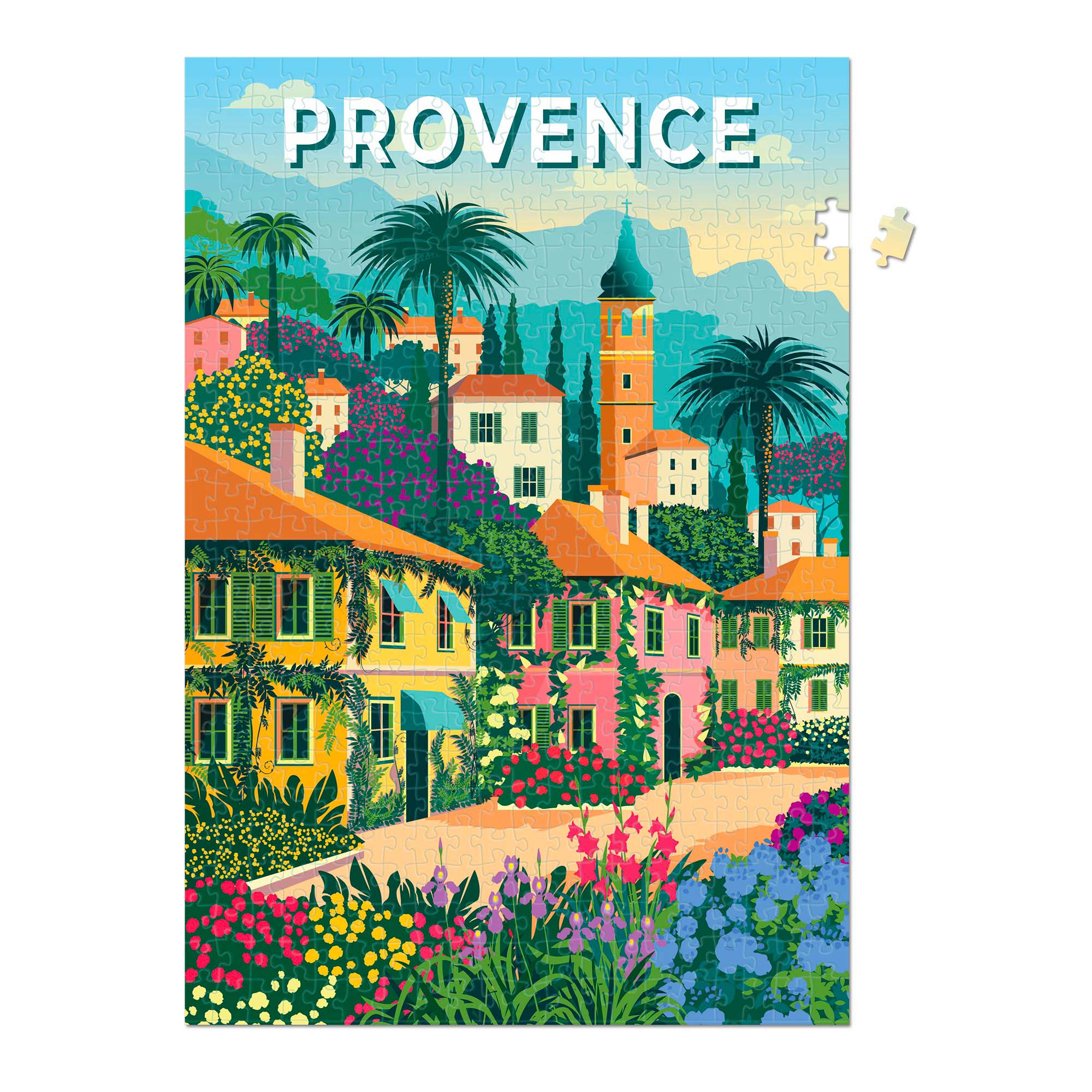 500-Piece Provence Landscape Jigsaw Puzzle for Adults - Scenic French Countryside Art - Perfect for Relaxation, Stress Relief & Family Bonding