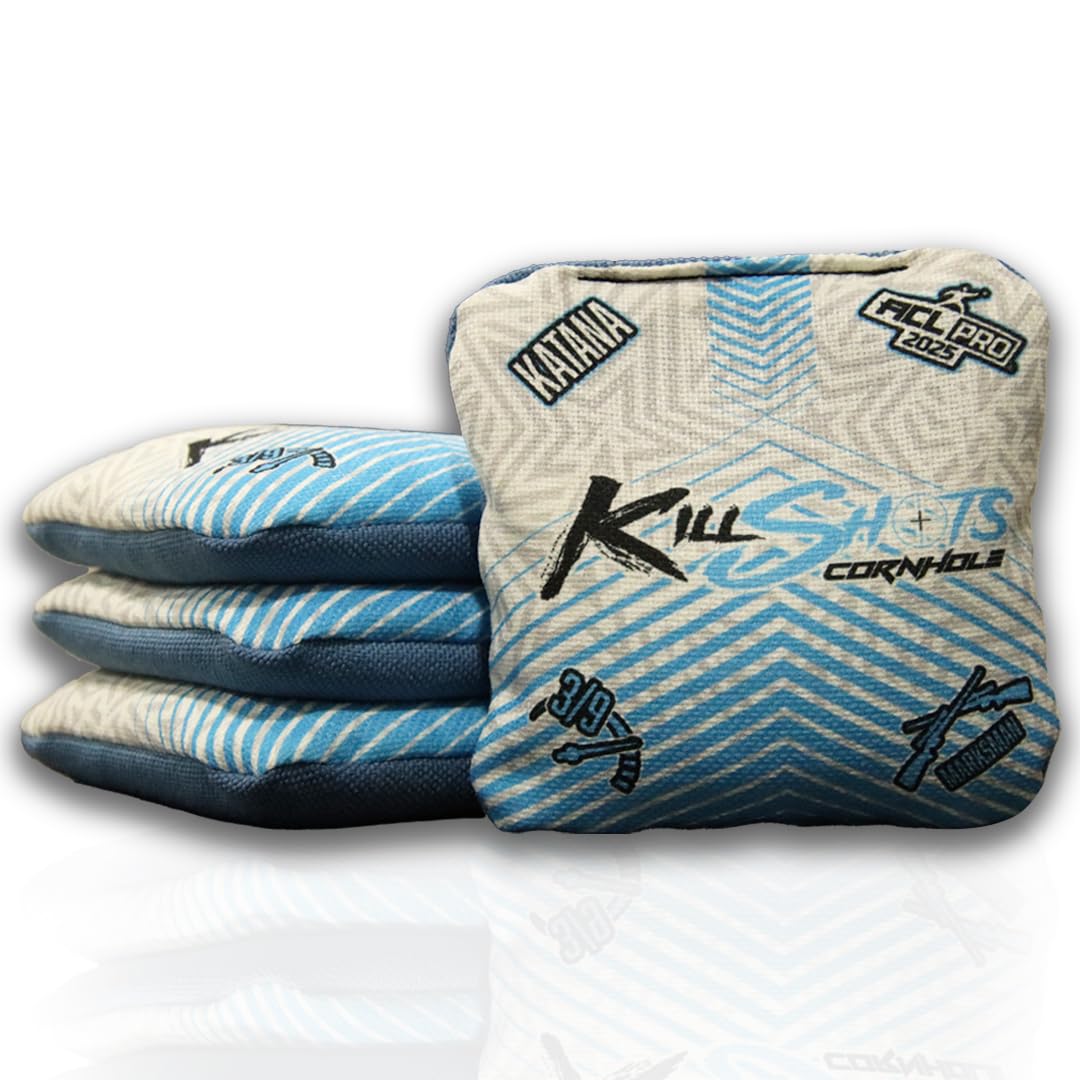 ACL Pro Certified Katana Series Killshots Cornhole Bags - Premium Dual-Speed Durable Weather-Resistant Set of 4 | Perfect for Backyard Parties, Tailgating & Competitive Cornhole Tournaments