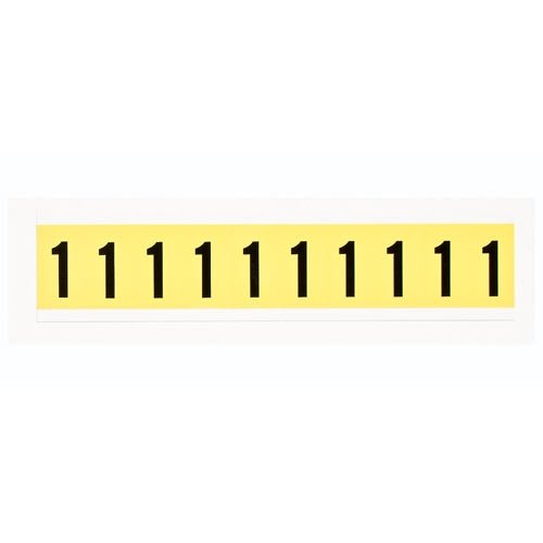 Brady 3430-1 34 Series Indoor Number and Letter Cards - Pack of 50 for Office, Warehouse, Retail & School Organization & Labeling