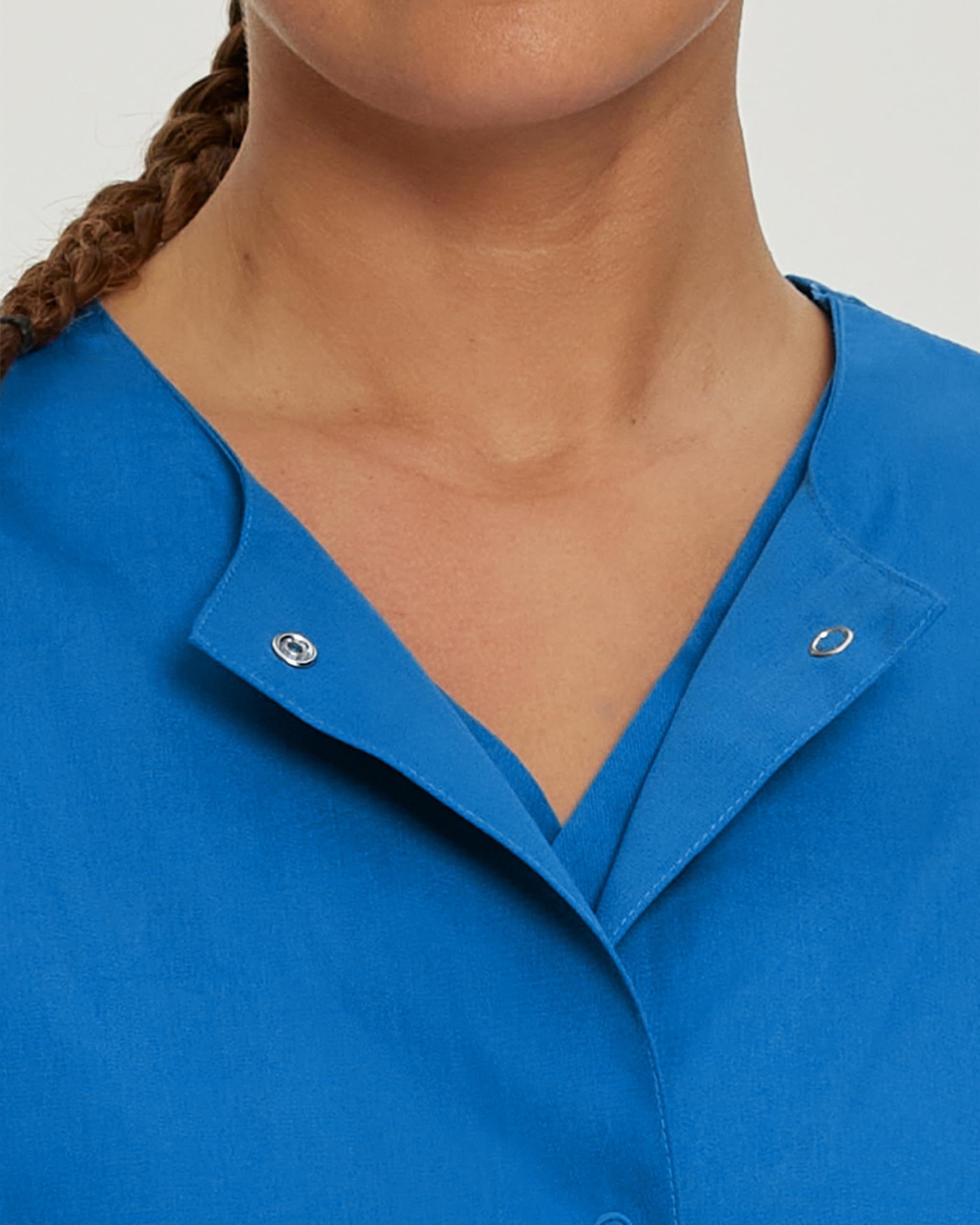 Landau Scrub Zone Relaxed Fit 2-Pocket Snap-Front Scrub Jacket for Women 75221 - Comfortable Medical Uniform for Nurses & Healthcare Professionals