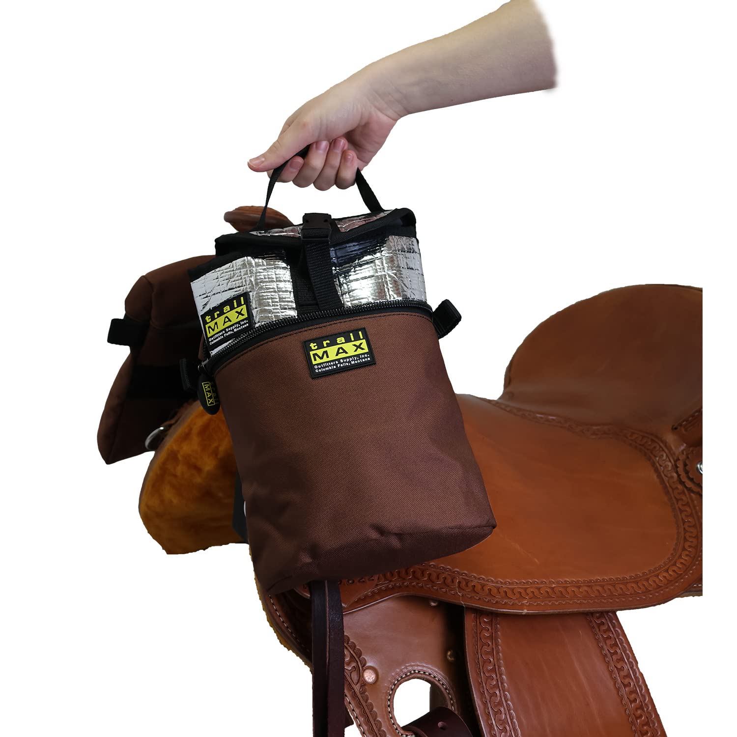 TrailMax Medium-Sized Saddlebag System - Detachable Overnighter Combo Pack with Horn Bags & Cantle Bag | Durable Horse Riding Gear for Camping, Trail Rides & Western Equestrian Adventures