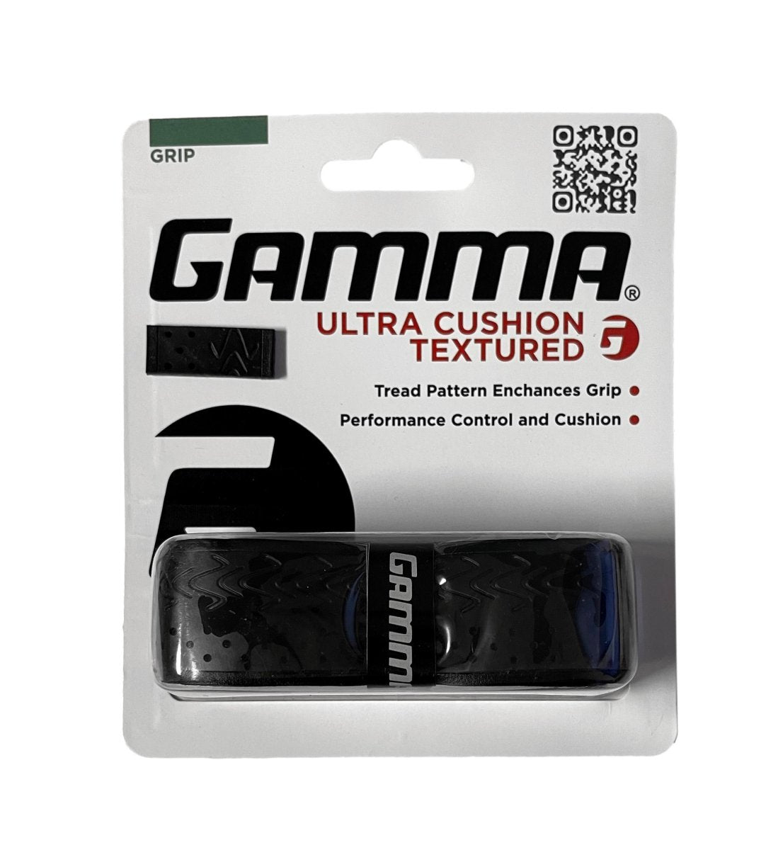 Gamma Ultra Cushion Textured Replacement Grip - Premium Tennis Racquet Grip for Enhanced Comfort & Control - Perfect for Tennis, Badminton & Squash Players