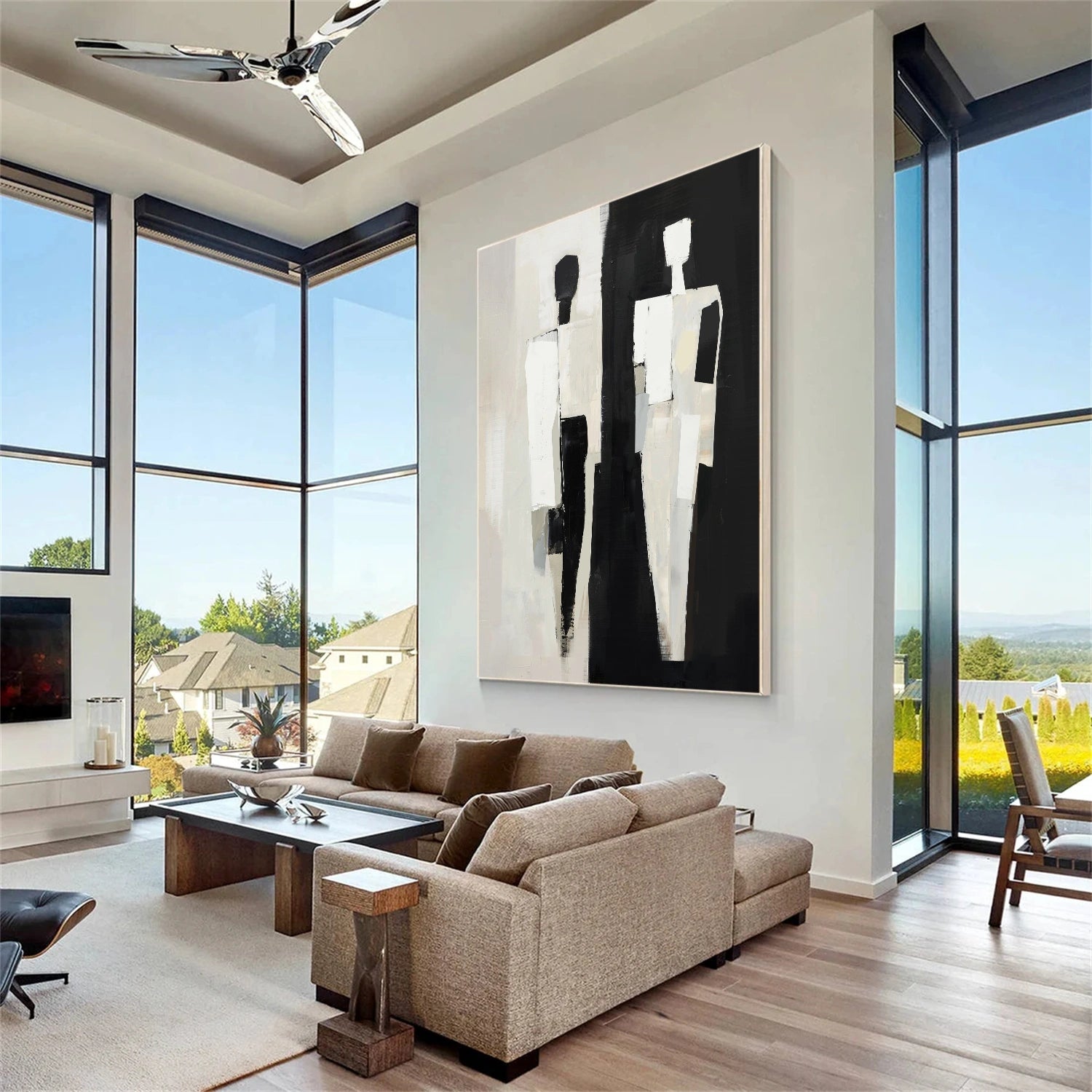 Contemporary Abstract Minimalist Wall Art Painting #CW015 - Modern Home Decor for Living Room, Bedroom & Office