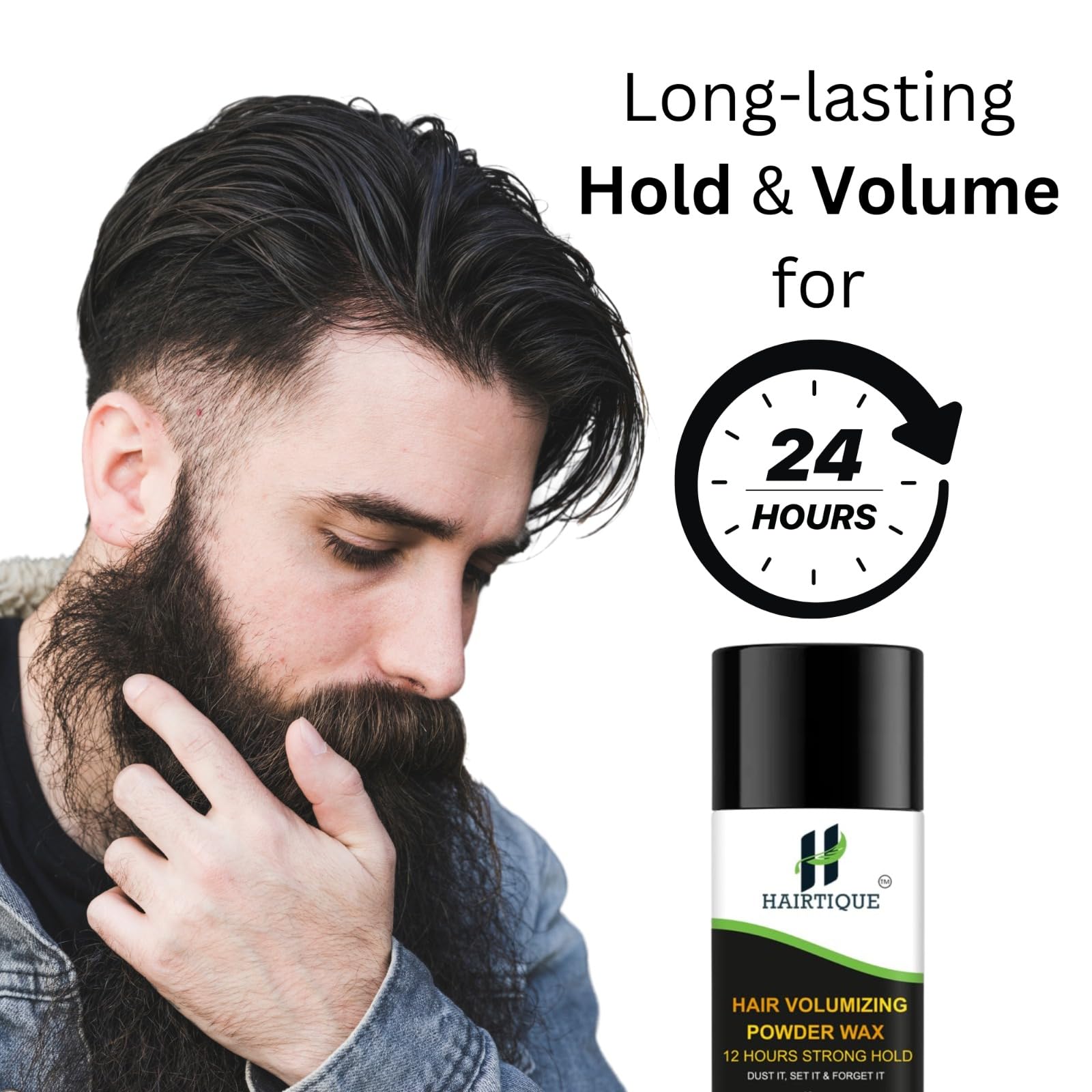 12-Hour Strong Hold Hair Volume Powder for Men - Matte Finish, Restylable & High Volume | Hair Volumizer & Styling Powder | Best for Daily Use, Special Occasions & Professional Styling