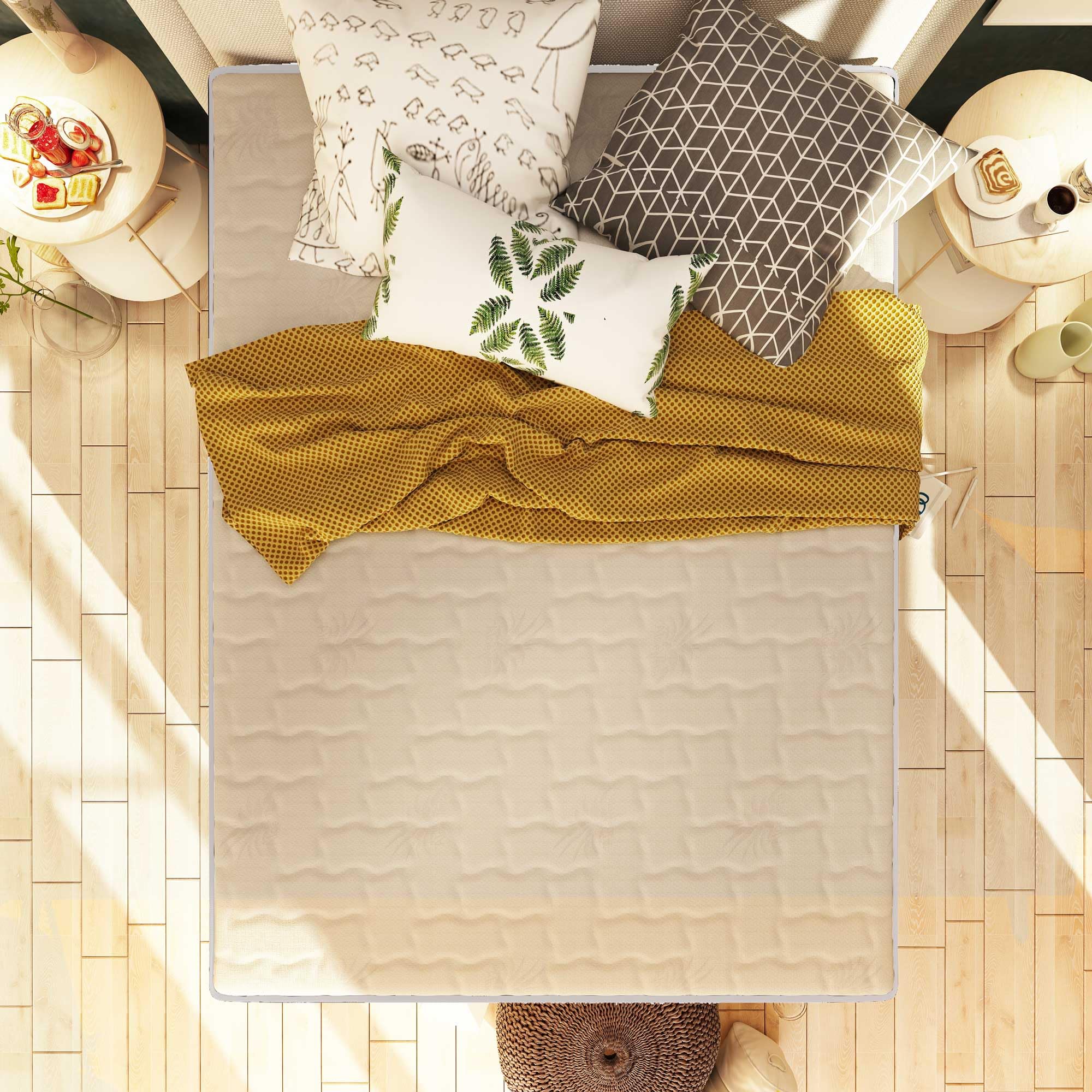 Baldiflex Emporio Luxury Spring and Memory Foam Mattress - Queen Size 140x190cm, 800 Pocket Springs & 3cm Memory Layer, 25cm Height - Perfect for Master Bedroom, Guest Room, and Hotel Use