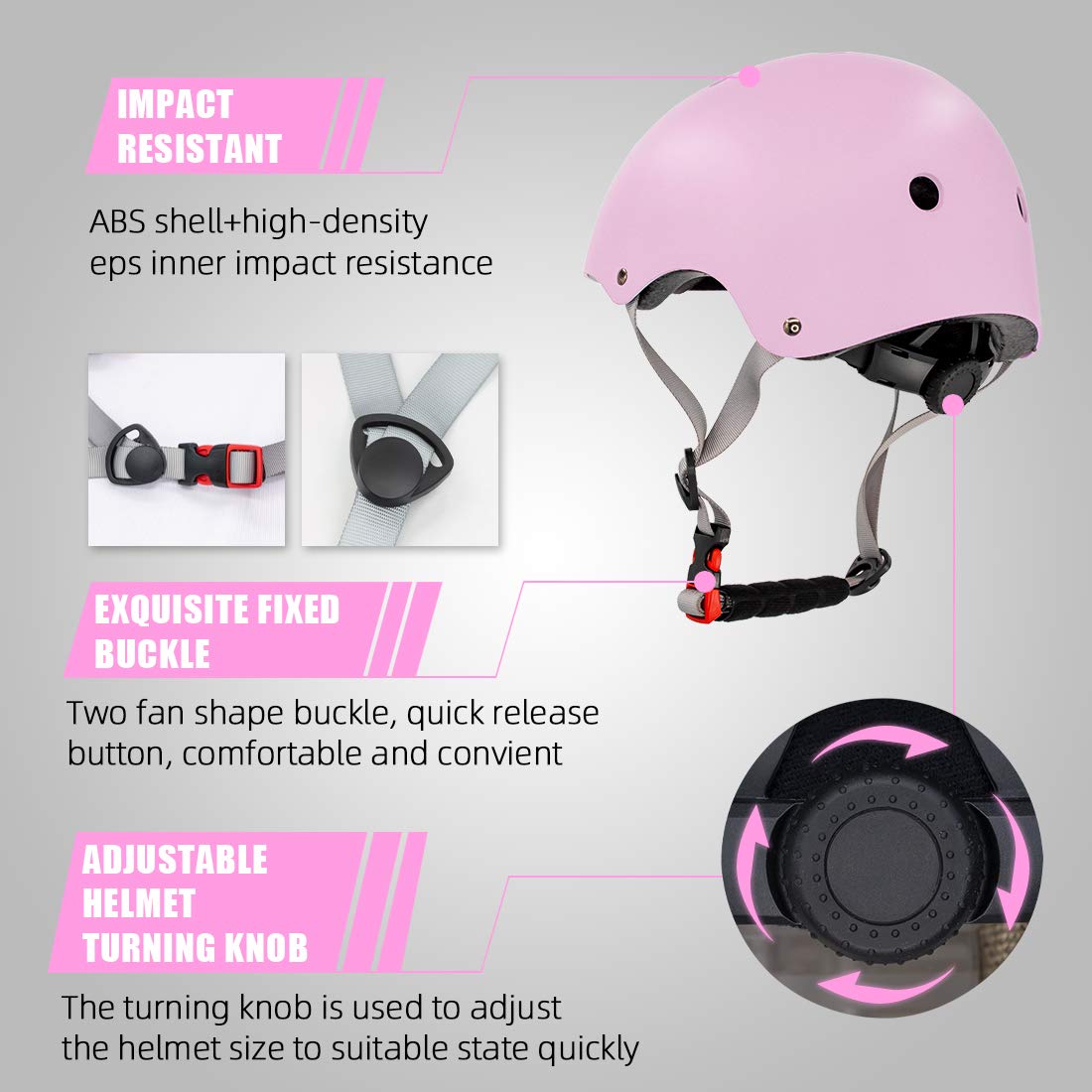 Kids Bike Helmet & Protective Gear Set (Knee/Elbow/Wrist Pads) for Boys & Girls Ages 3-14 - Ideal for Biking, Skateboarding, Scootering & Rollerblading Safety