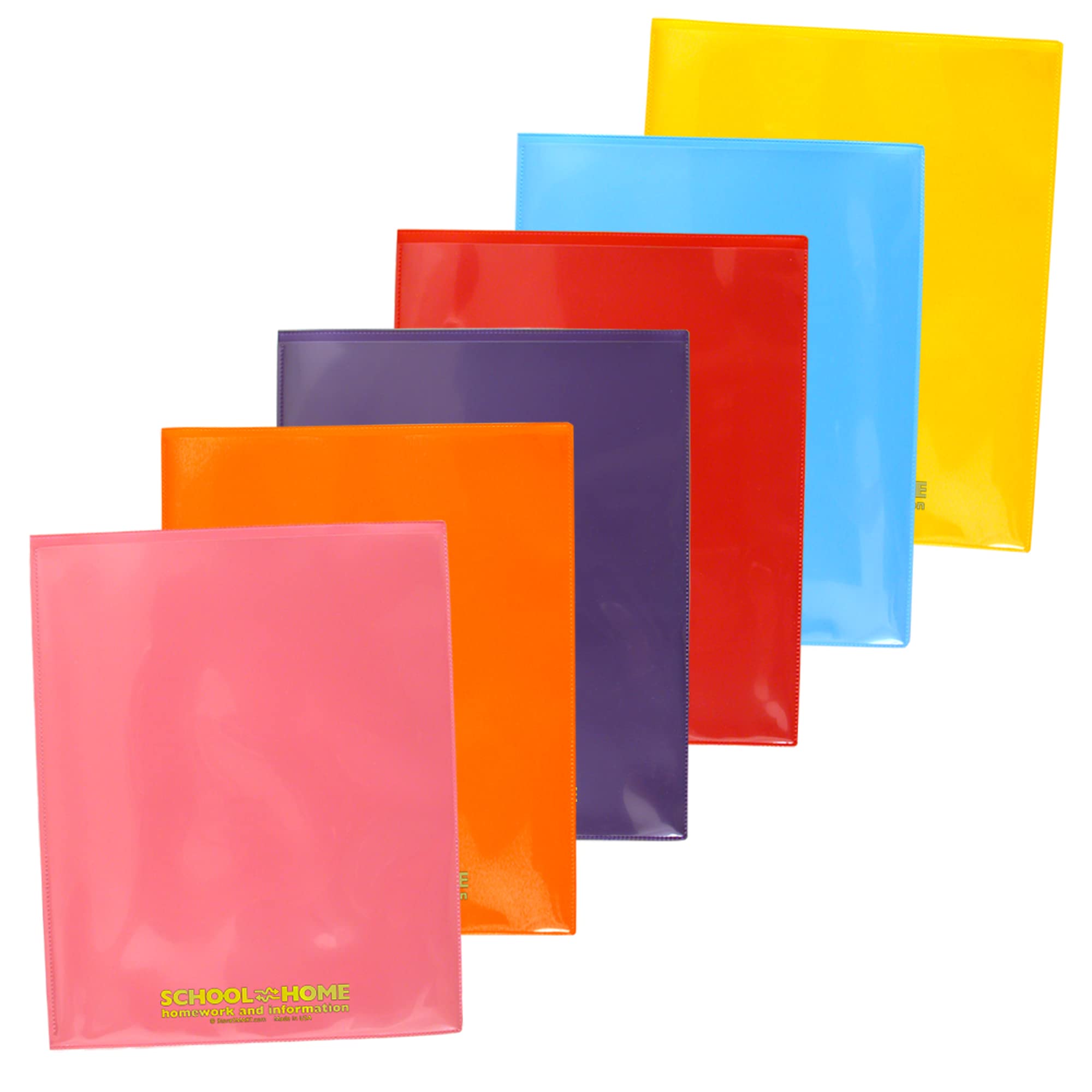 StoreSMART® Plastic Archival Folders - 36-Pack (6 Each of 6 Bright Colors) for School, Home & Office Organization - Made in USA - Perfect for Document Storage, Craft Projects & Scrapbooking (SH900GL6ENG-6)