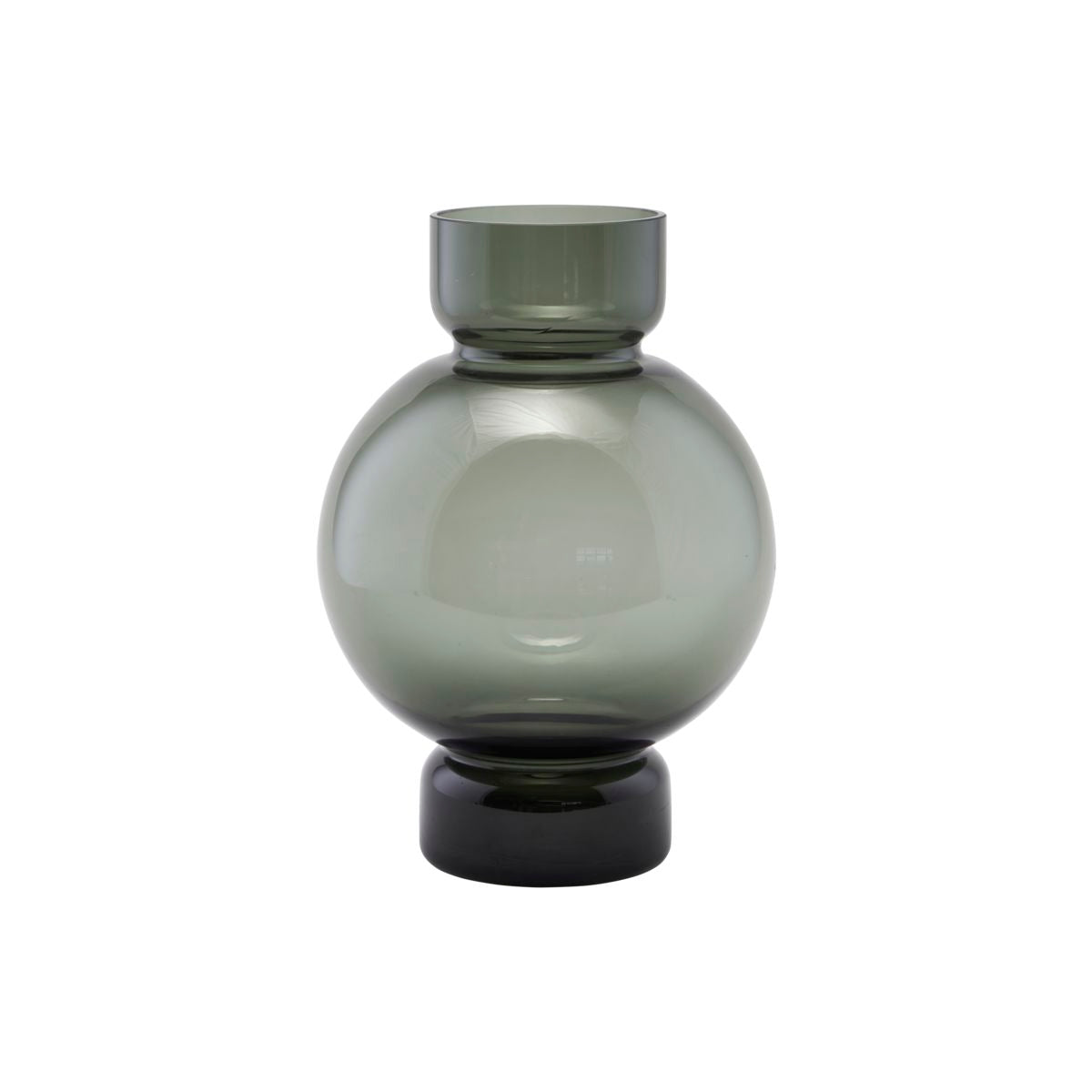 House Doctor Bubble Vase - Modern Grey & Green Glass Decorative Vase for Home & Office Decor - Perfect for Flowers, Centerpieces, and Scandinavian Interior Design