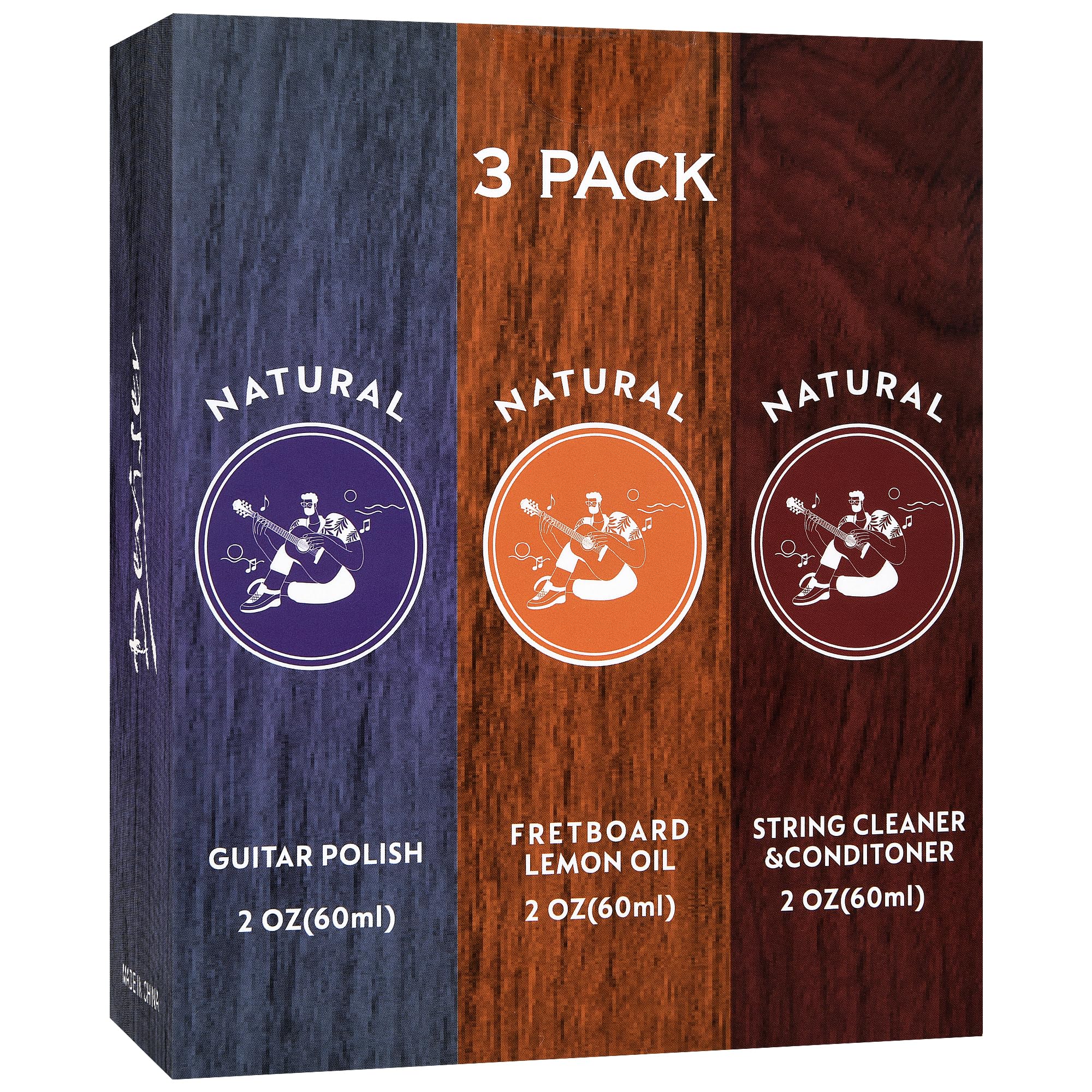 Deviser All-in-One Guitar Cleaning Kit with Lemon Oil & Polish for Maintenance
